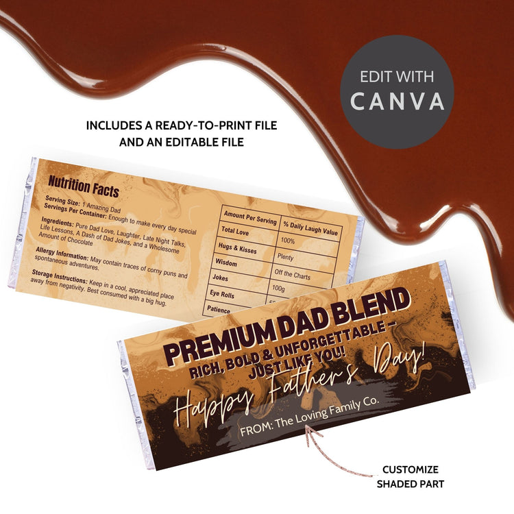 Father's Day Chocolate Bar Wrappers