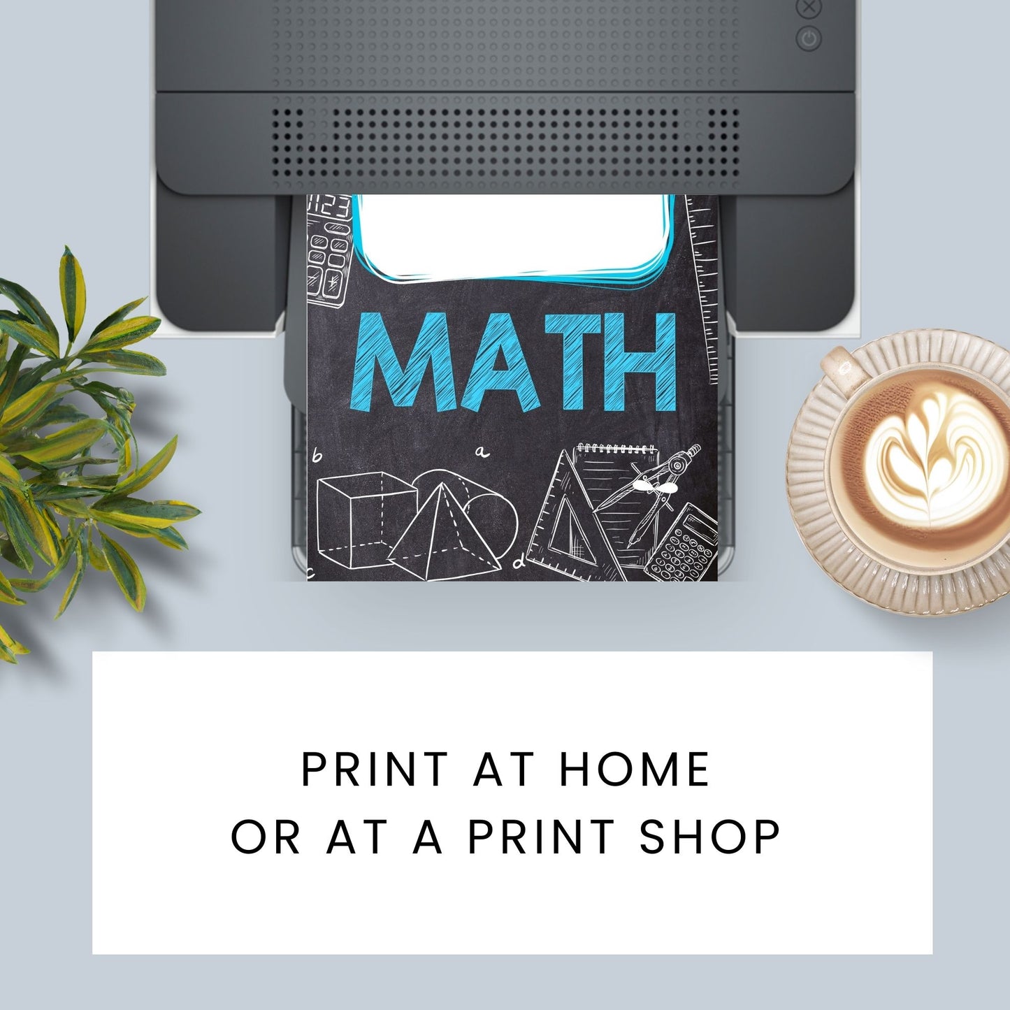 Printable Student Binder Covers in 30 unique designs, sized 8.5 x 11 inches, perfect for organizing school subjects with space for personalization.