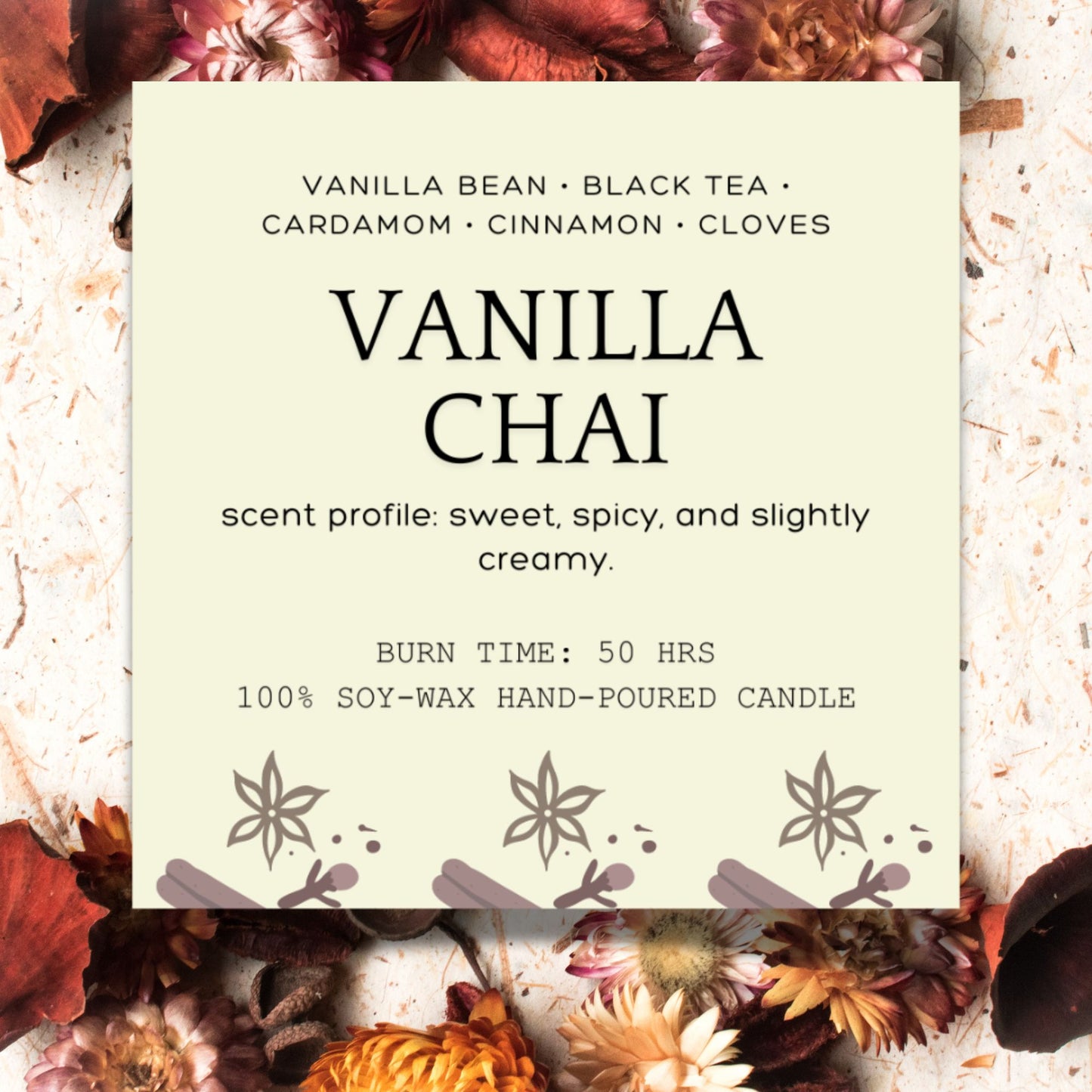 A set of 10 editable Fall-themed candle labels featuring autumn-inspired designs and scents, perfect for adding a personal touch to your candles. The labels are 2.75 inches square and come with a link to a customizable Canva template.
