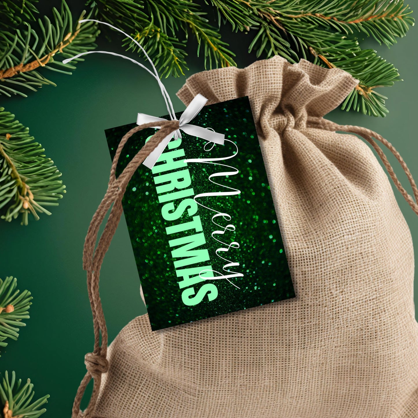 Ready-to-Print Green Christmas Gift Tags - Festive Holiday Labels - Instant Download | Given Crafted Wonders