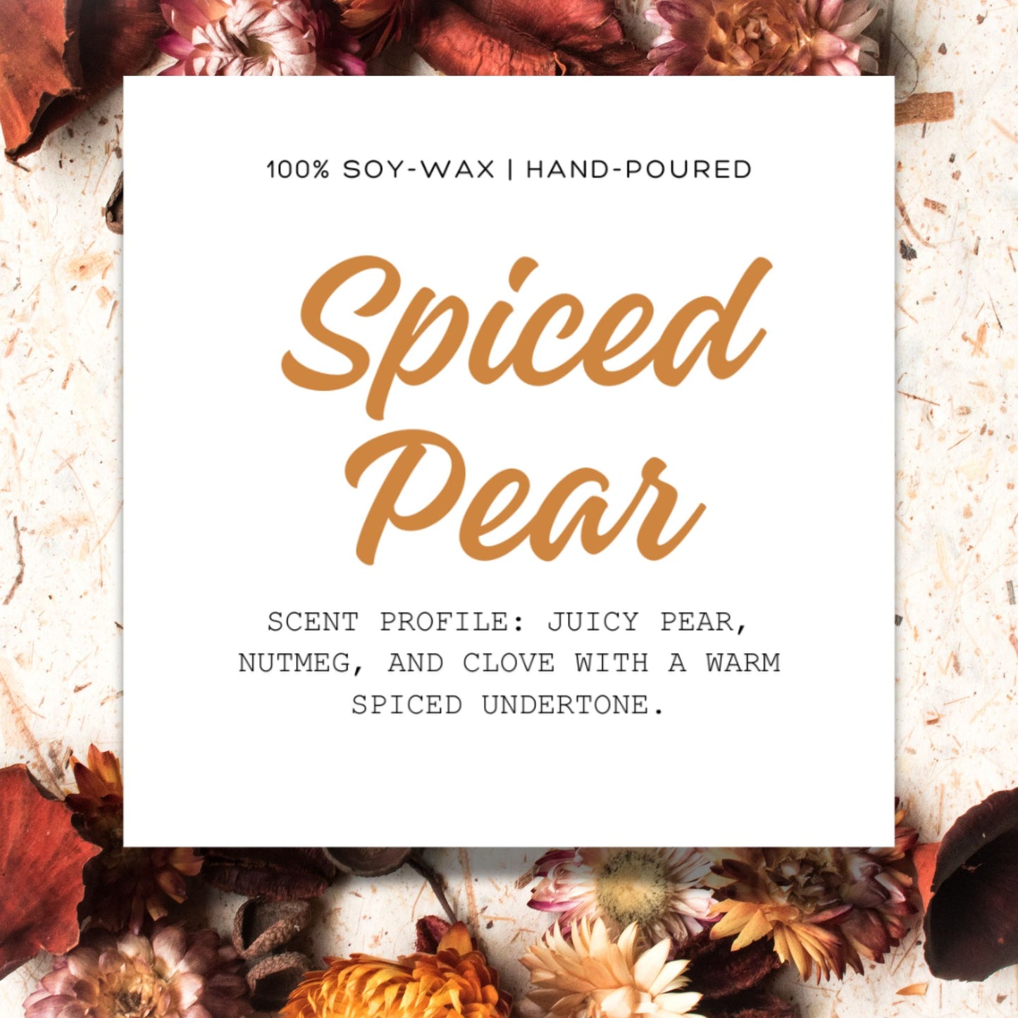 A set of 10 customizable Fall-themed candle labels for scents like Apple Pie, Caramel Pecan, and Vanilla Pumpkin. These 2.75-inch square labels are perfect for adding a personalized touch to handmade or store-bought candles and are available as editable templates.
