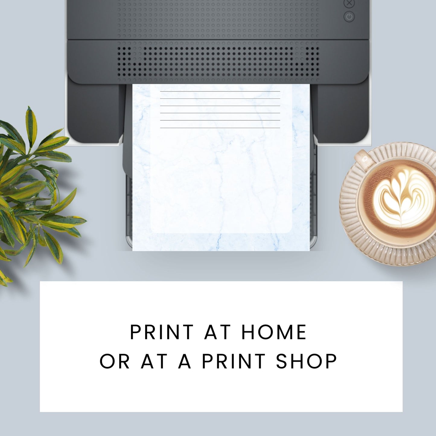 Printable Dorm Checklist with a stylish blue marble design, listing all essential items for college students.
