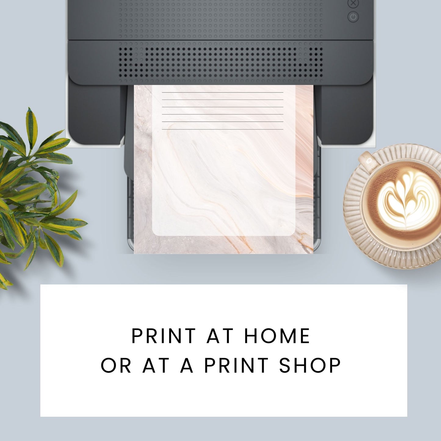 Printable Dorm Checklist with a stylish taupe marble design, listing all essential items for college students