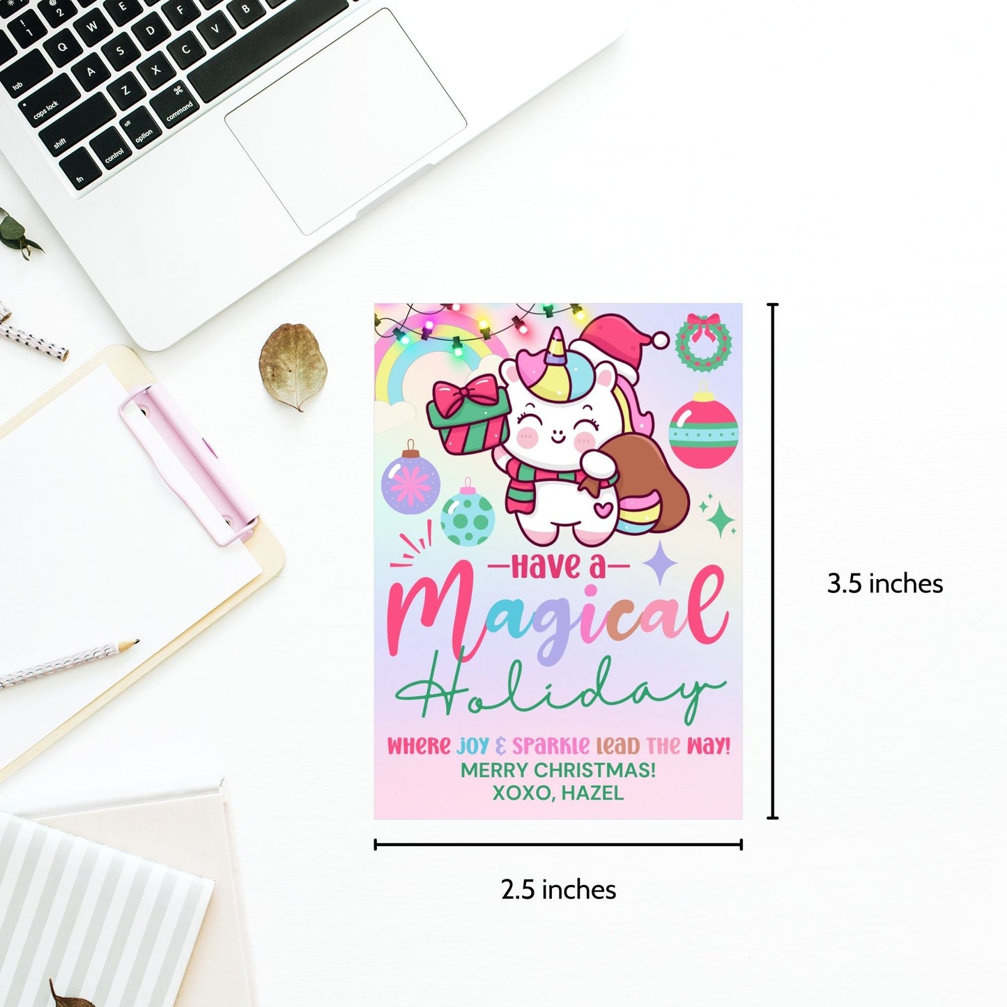Magical Unicorn Holiday Printable Gift Tags - Sparkle and Joy for Christmas | Given Crafted Wonders