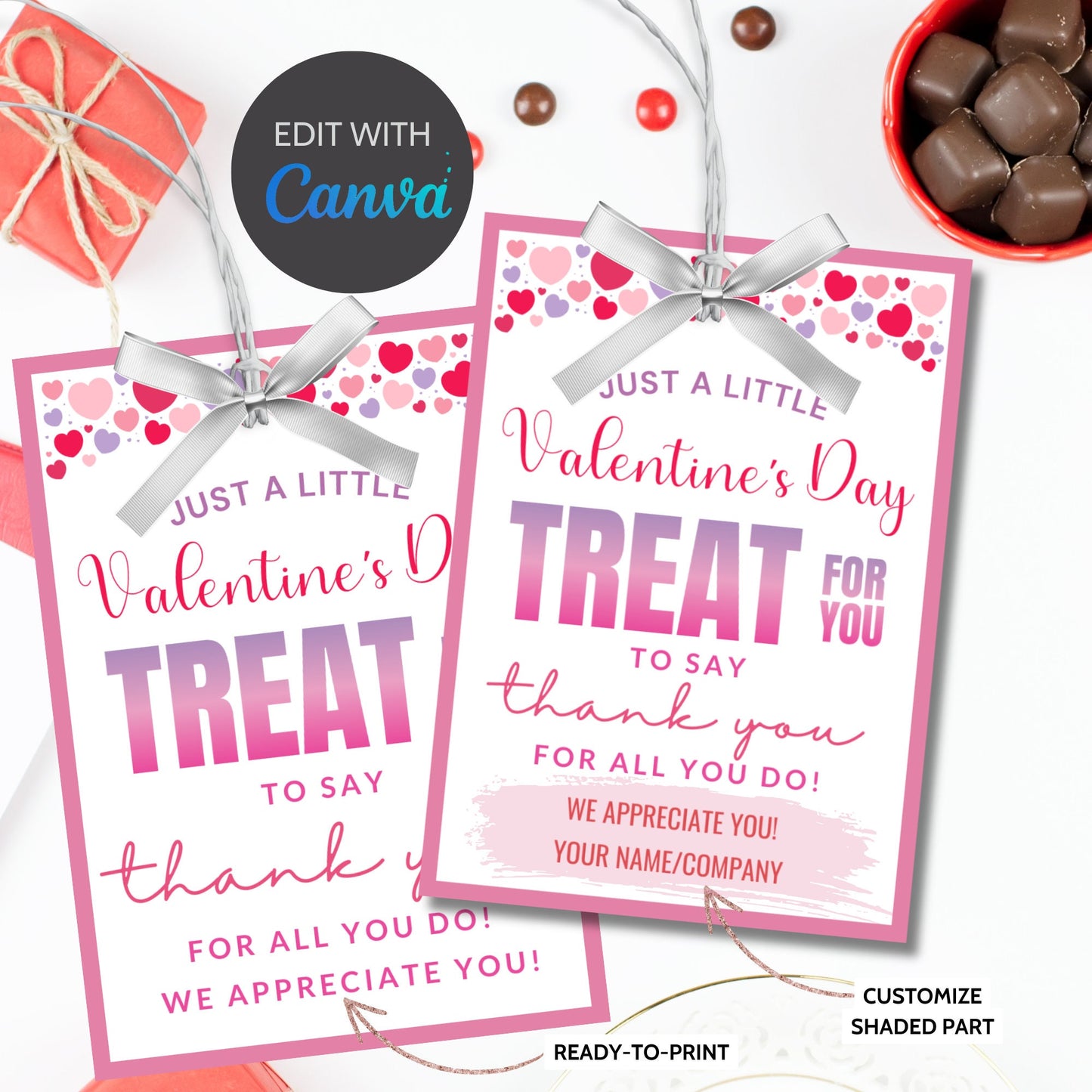 Instant Download | Chip Valentines Day Kids Cards | Just a Little Valentines Day Treat | Valentine'S Day Tag | Valentine Card Label