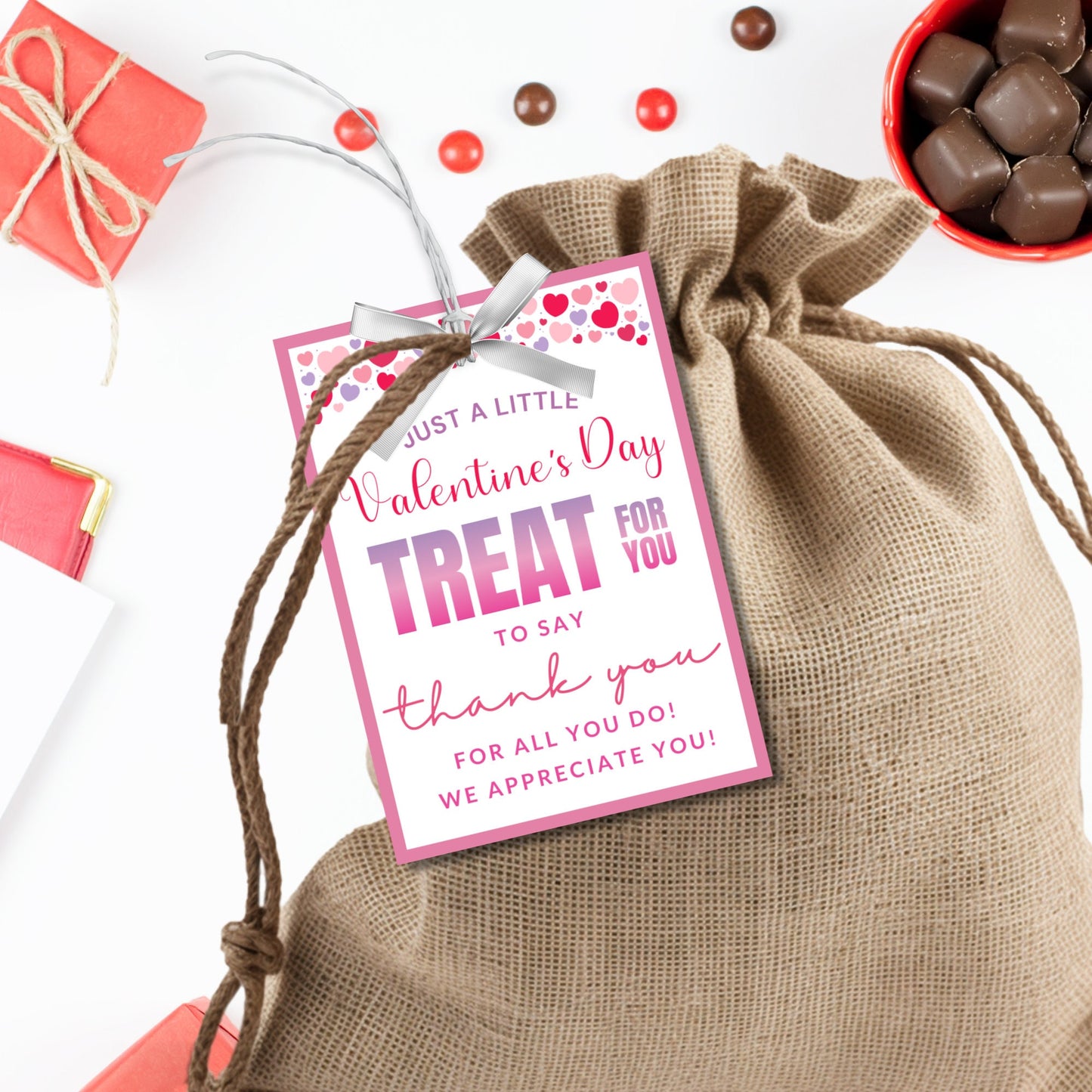 Instant Download | Chip Valentines Day Kids Cards | Just a Little Valentines Day Treat | Valentine'S Day Tag | Valentine Card Label