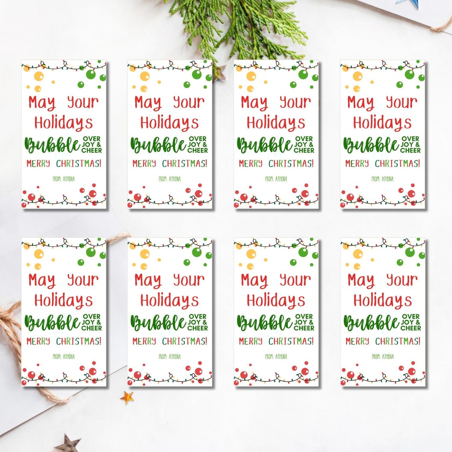 Christmas Soap Tag For Christmas Gifts Tag | Teacher Gift Tag For Soap | Hand Soap Gift Tag