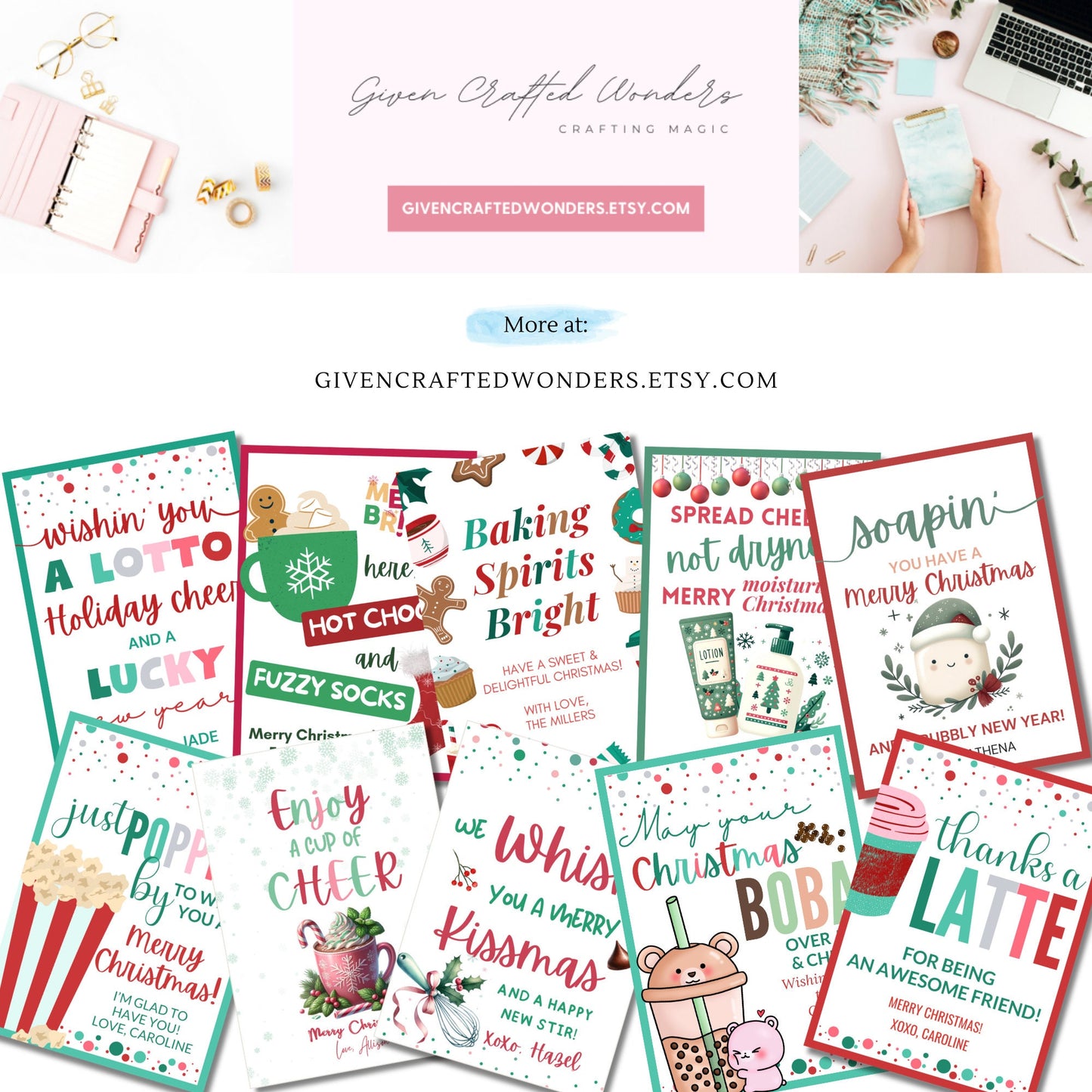 Christmas Lotion Tag For Christmas Gifts Tag, Skin, Girl, Fashion, Beauty, Teacher Gift Lotion | Lotion Gift | Merry Moisturizing Christmas