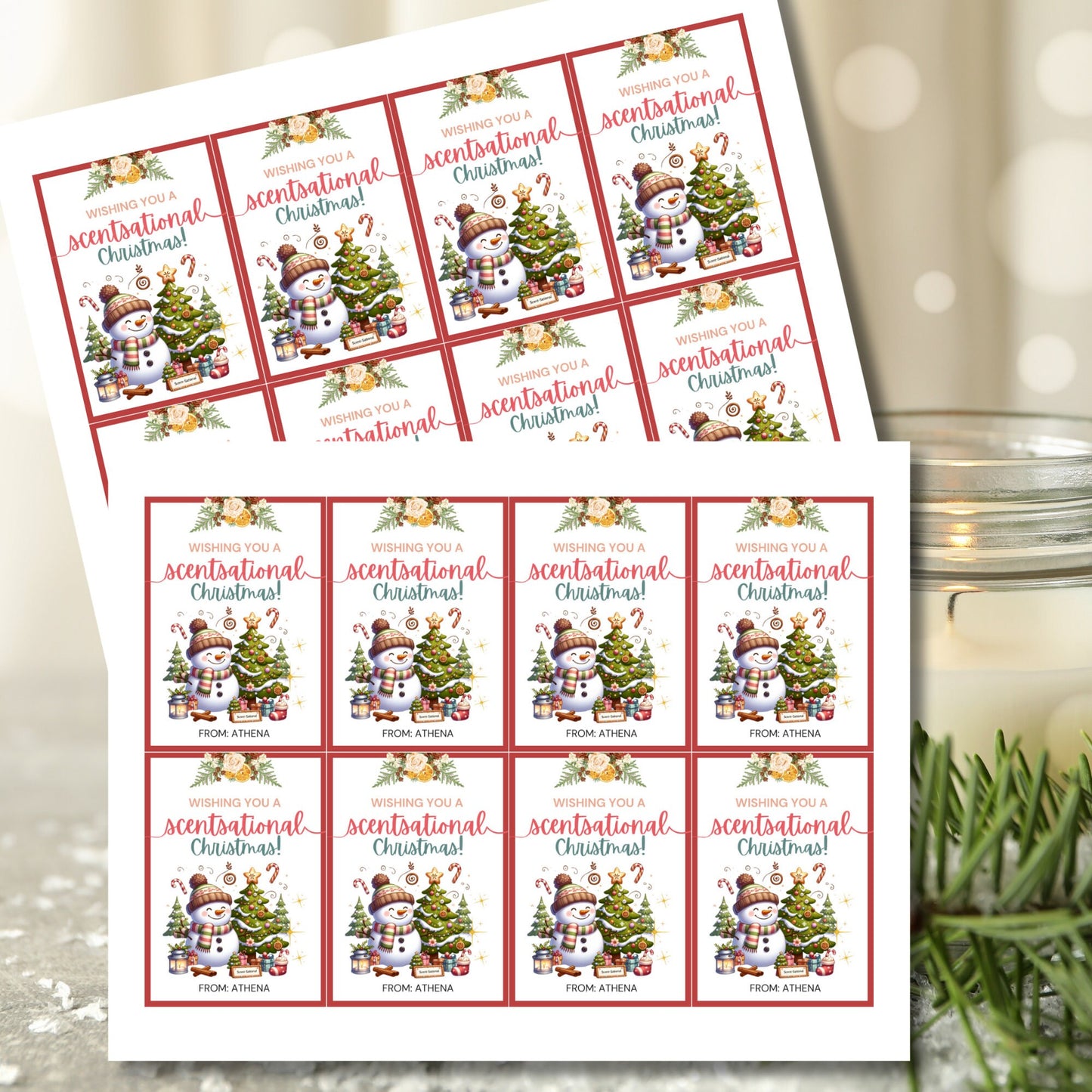 Holiday Gift Tag | Wishing You A Scentsational Holiday | Wishing You A Scentsational Christmas | Cozy Christmas Tag | Download And Print