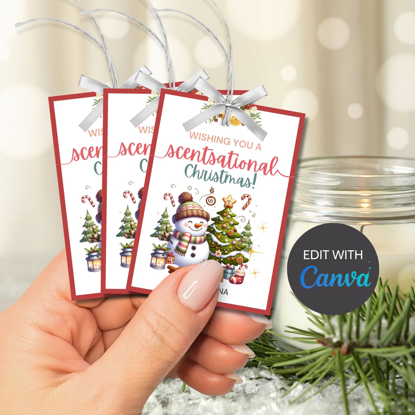 Holiday Gift Tag | Wishing You A Scentsational Holiday | Wishing You A Scentsational Christmas | Cozy Christmas Tag | Download And Print