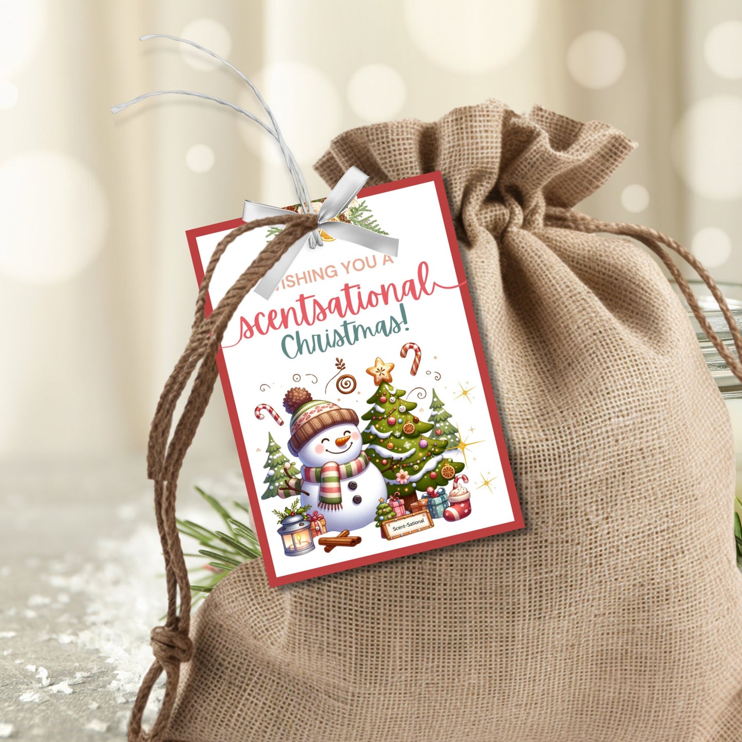 Holiday Gift Tag | Wishing You A Scentsational Holiday | Wishing You A Scentsational Christmas | Cozy Christmas Tag | Download And Print