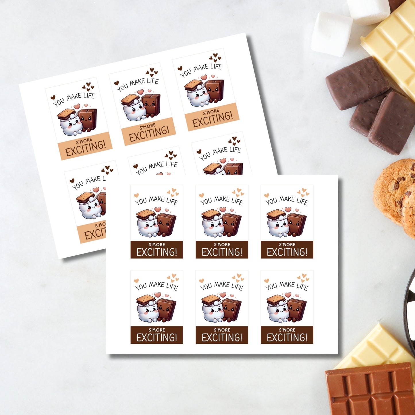 Printable/Editable Smores Tag, Friends Teacher PTO Nurse Staff, Printable Valentine Tag, Smores Party Kit, Printable Smores Party Favor Tag