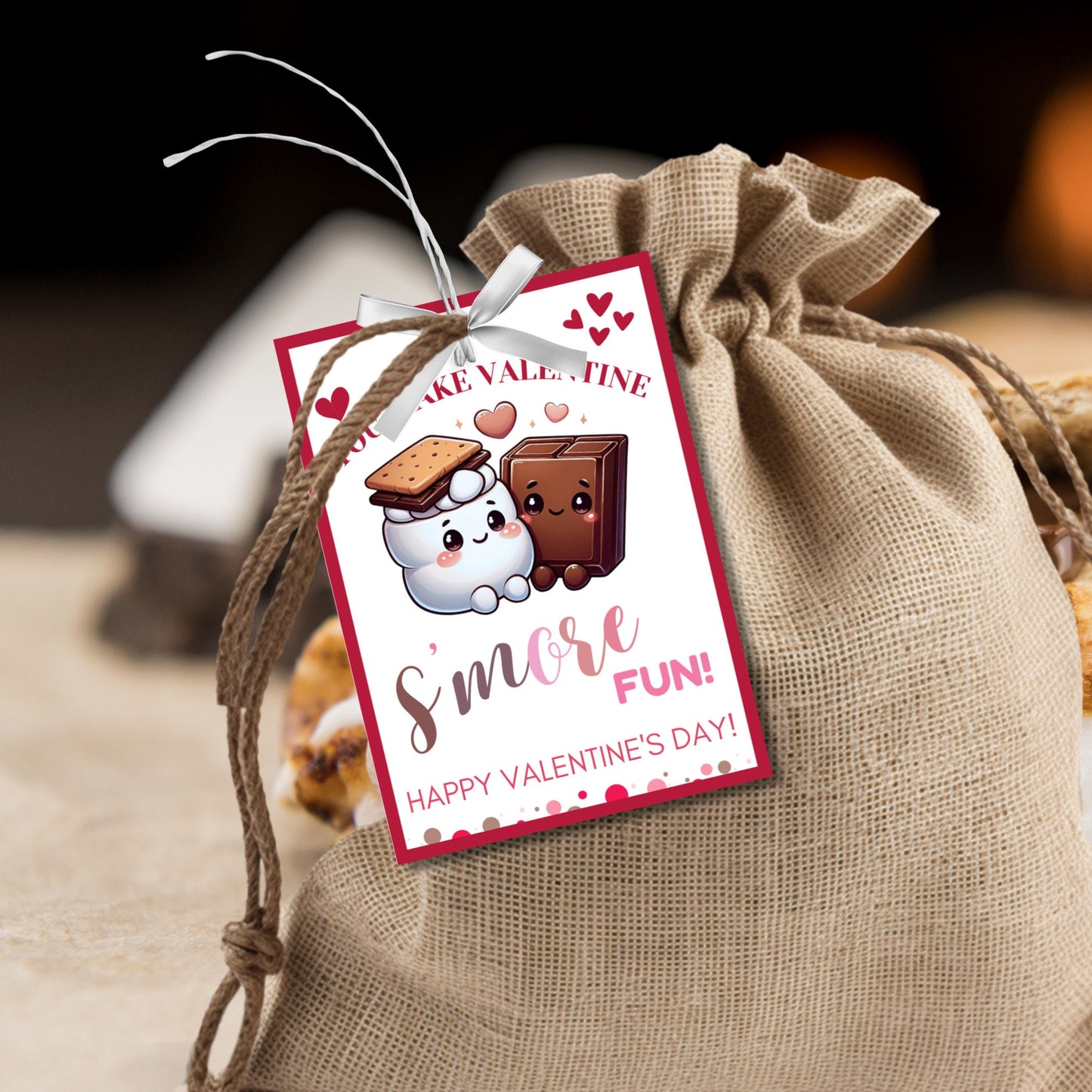 Smores Printable You Make Valentine Smore Fun | Instant Download | Editable | Smores Bar | Smores Valentine Tag | Teacher Friend Smores