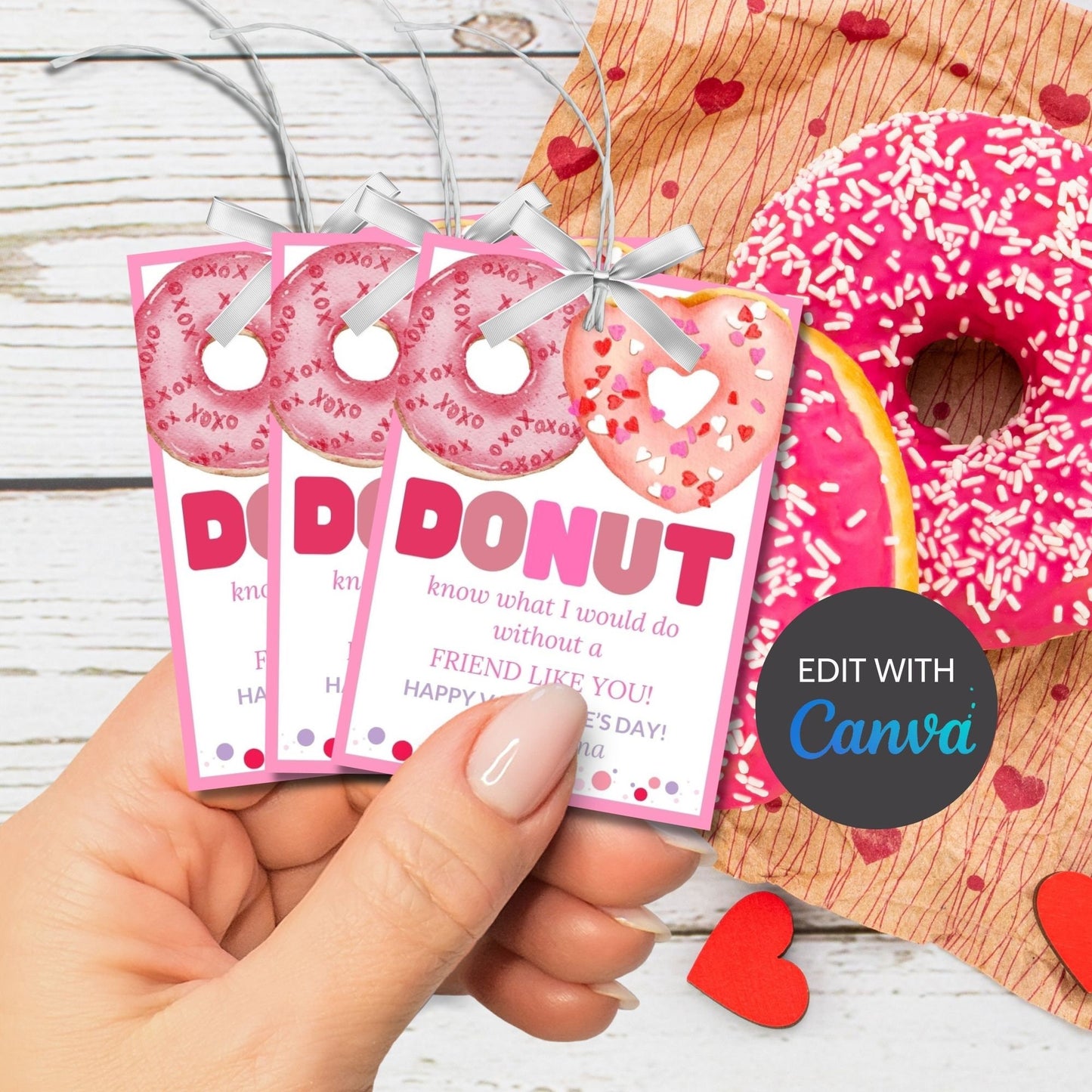 Printable Donut Know What I Would Do Without You | Dunkin Donut Tag | Valentine Favor Tags | Friend Like You | Donut Stickers