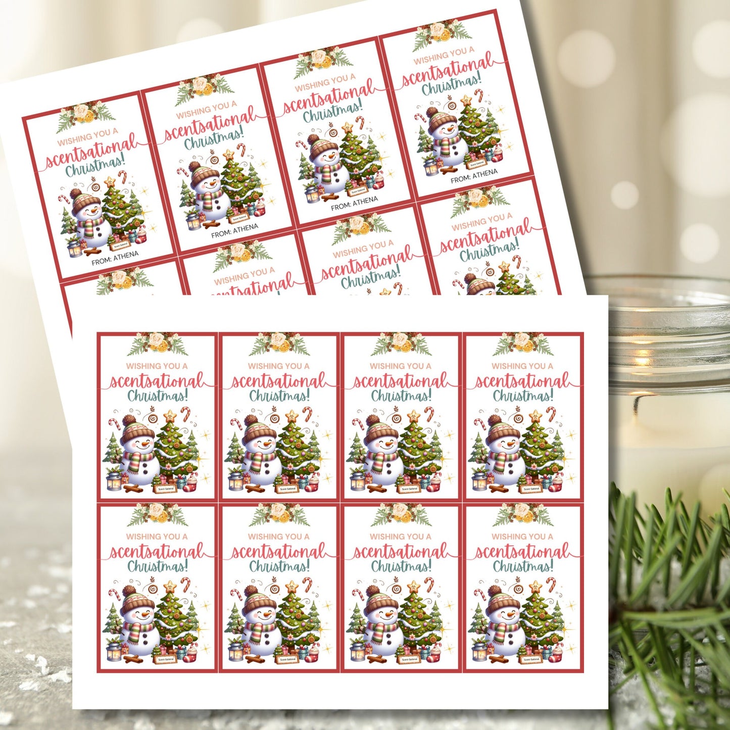 Holiday Gift Tag | Wishing You A Scentsational Holiday | Wishing You A Scentsational Christmas | Cozy Christmas Tag | Download And Print