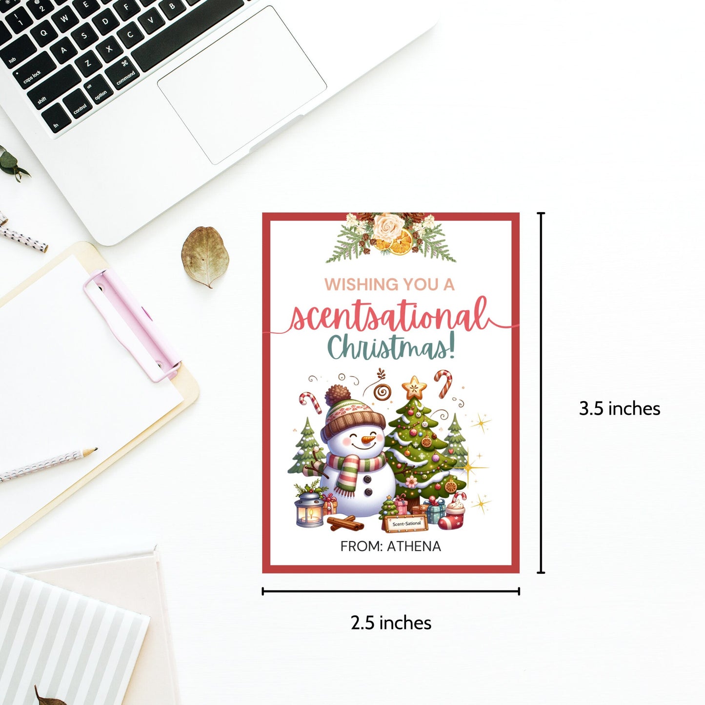 Holiday Gift Tag | Wishing You A Scentsational Holiday | Wishing You A Scentsational Christmas | Cozy Christmas Tag | Download And Print