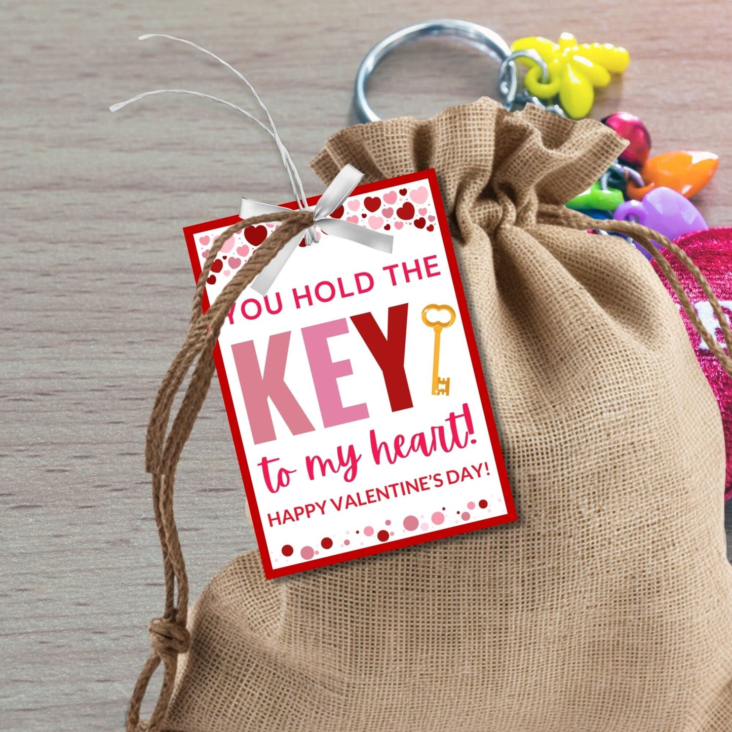Keychain Valentine Printable Tag | Valentine Accessories | Backpack Tag | Valentine Keychain | Couples Gift | Valentines Day | Bag Tag