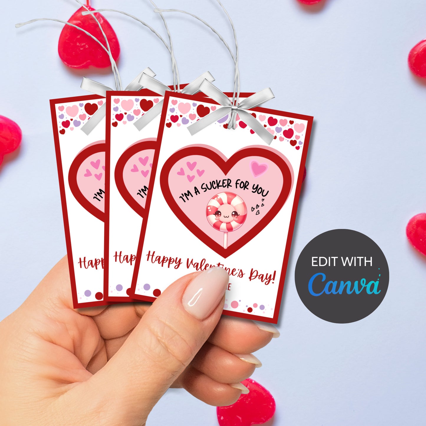 Sucker Valentine Tag , Lollipop Valentine Tag, School Tag, School Valentine, Printable Valentine, I'm A Sucker For You