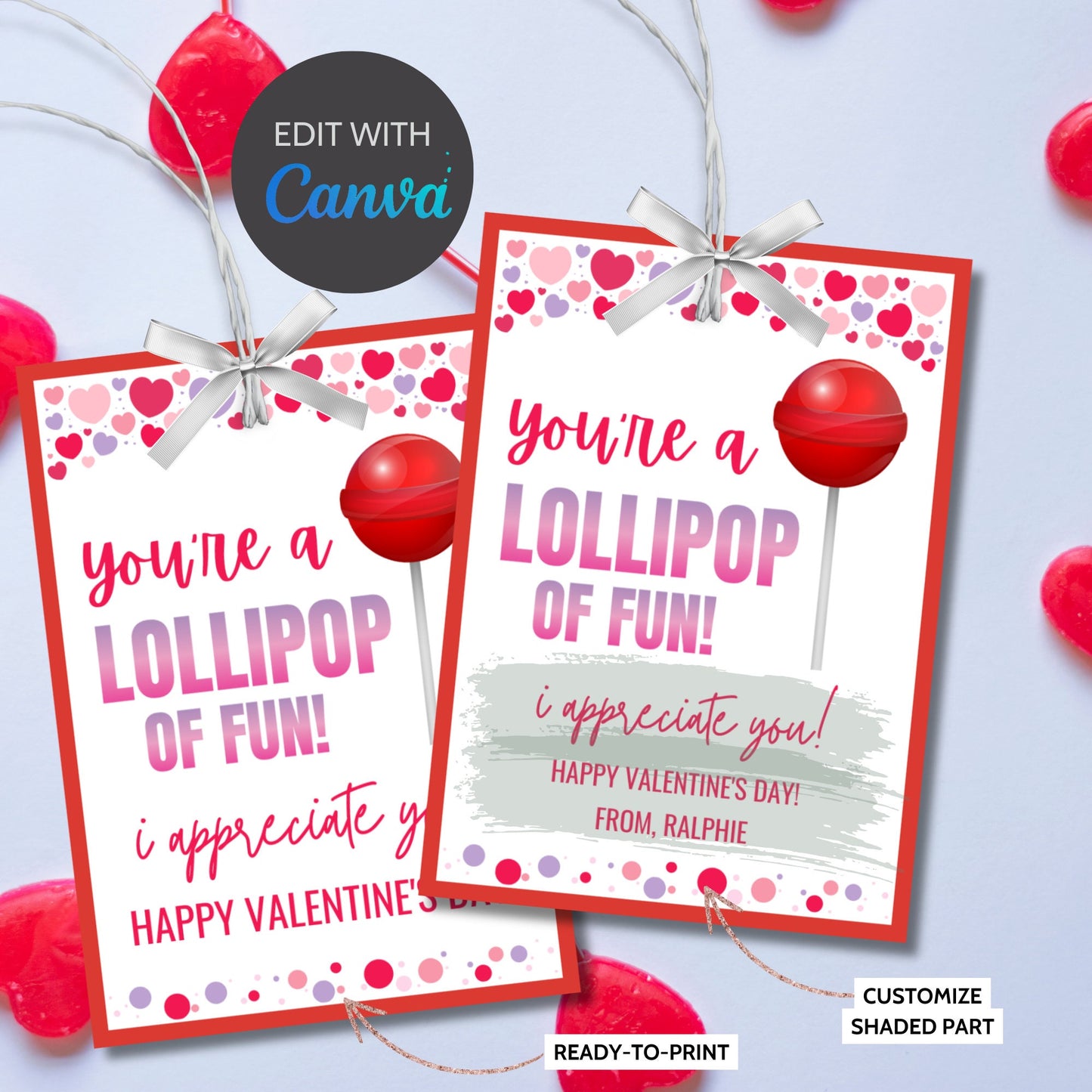 Sucker Valentine Tag , Lollipop Valentine Tag, School Tag, School Valentine, Printable Valentine, I'm A Sucker For You