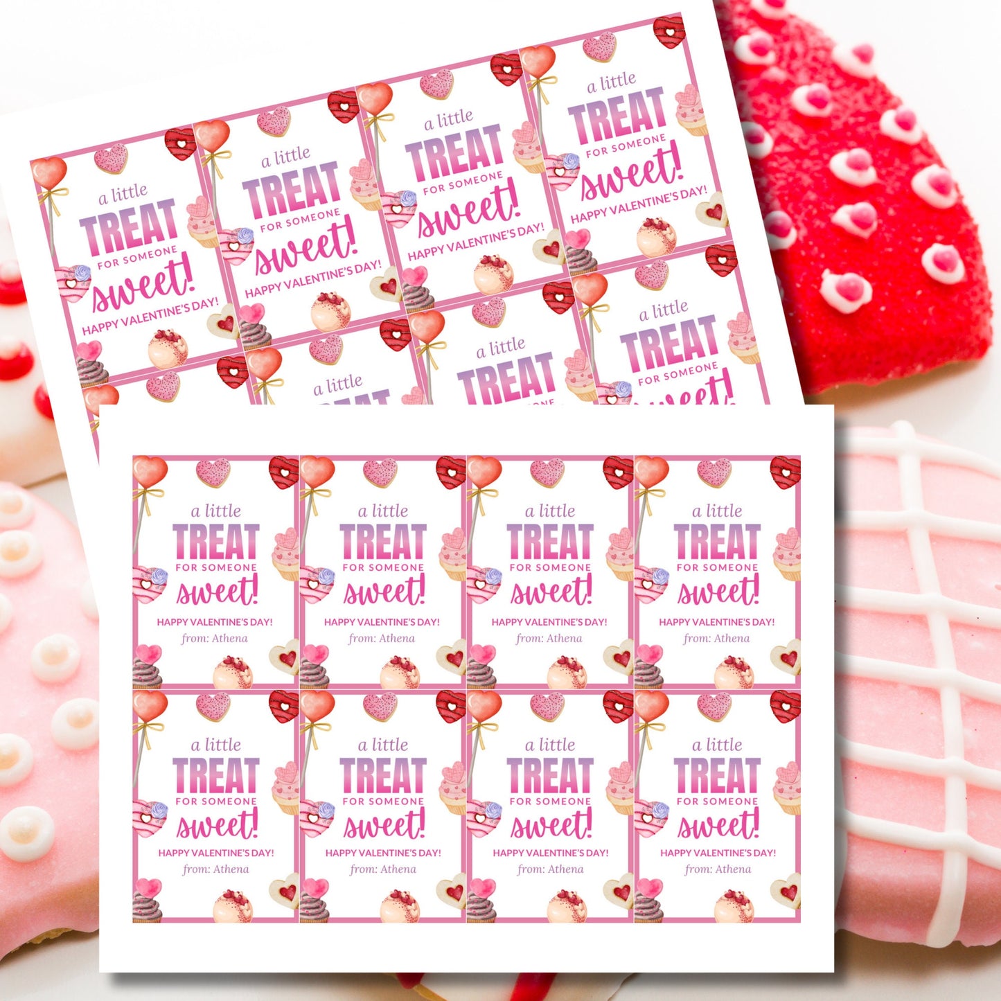 Cookie Tags | Printable Valentine Treat Tag | Valentine'S Day Tags | Instant Download | Pto Editable Template | Valentines Favor Tag