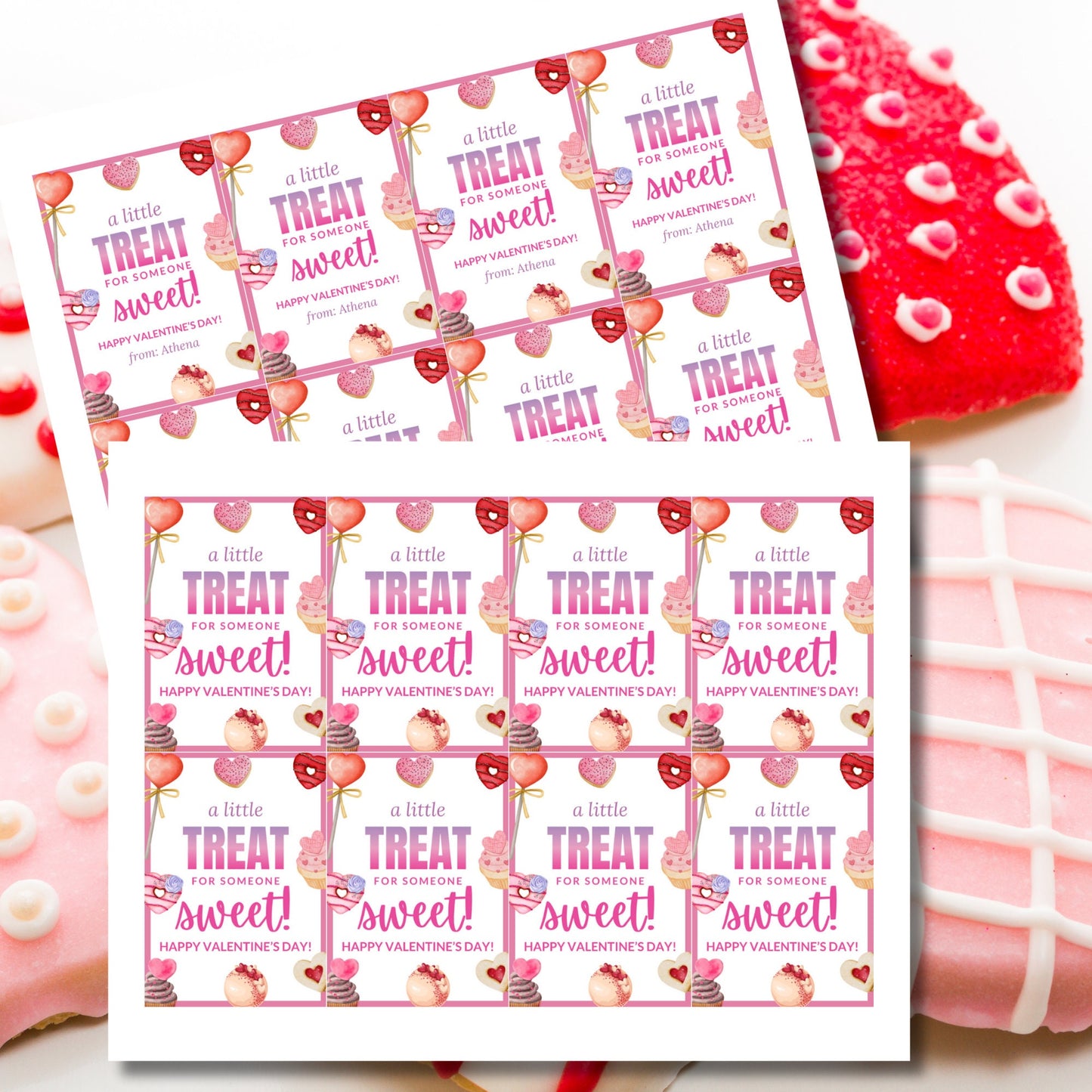 Cookie Tags | Printable Valentine Treat Tag | Valentine'S Day Tags | Instant Download | Pto Editable Template | Valentines Favor Tag