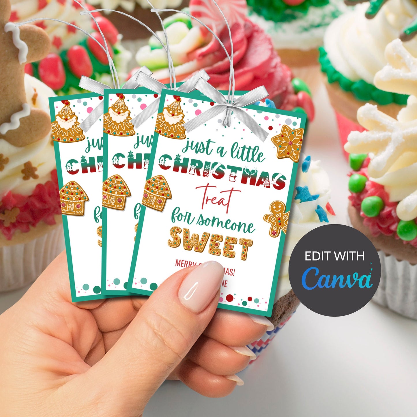 Christmas Treat Tag | Holiday Tag | Christmas Favor Tag | Homemade Baker Favor | Christmas Tags Printable | Gingerbread Cookie Treat Tag