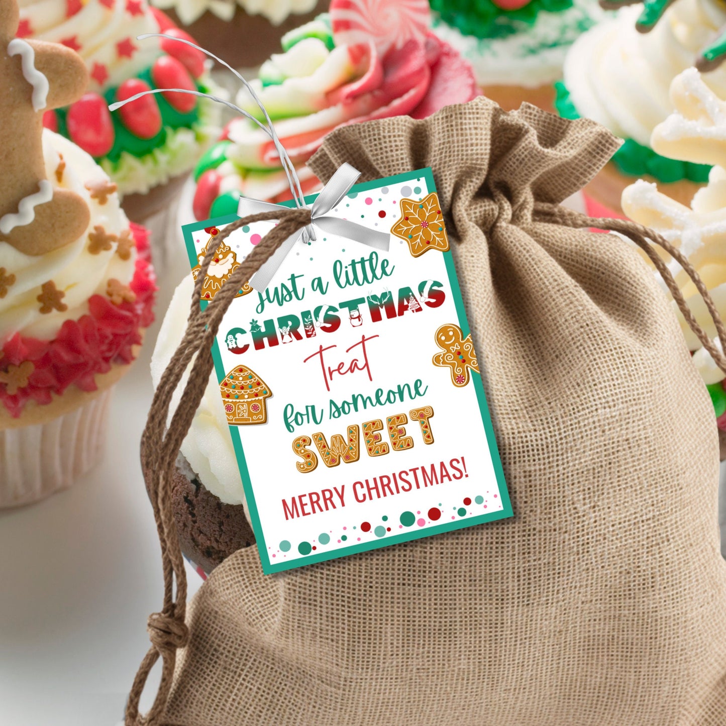 Christmas Treat Tag | Holiday Tag | Christmas Favor Tag | Homemade Baker Favor | Christmas Tags Printable | Gingerbread Cookie Treat Tag