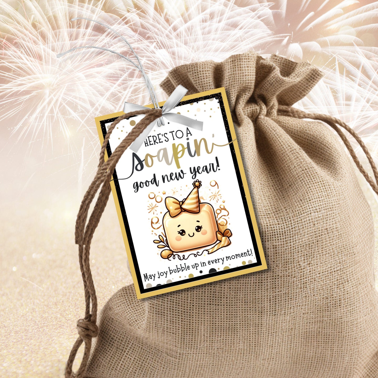 Printable New Year Soap Tag For New Year Gifts Tag, Dish Soap Tag, Body Soap Tag, Hand Soap Tag, Teacher Gift Tag For Soap
