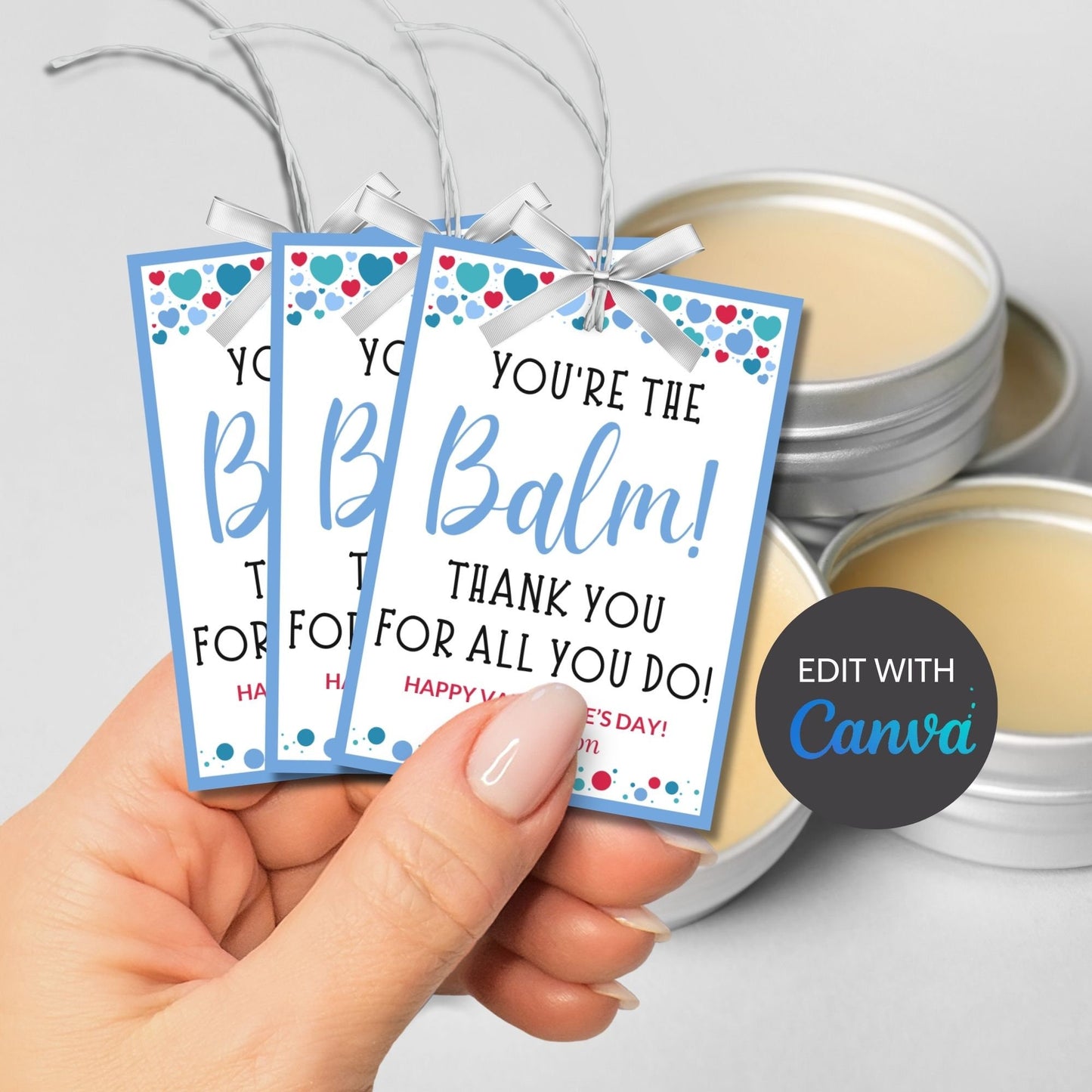 Printable Youre The Balm from for boy | Lip Balm Chapstick Body Balm Gift Tag | Thank You | Valentine Teacher Friend Coworker Nurse