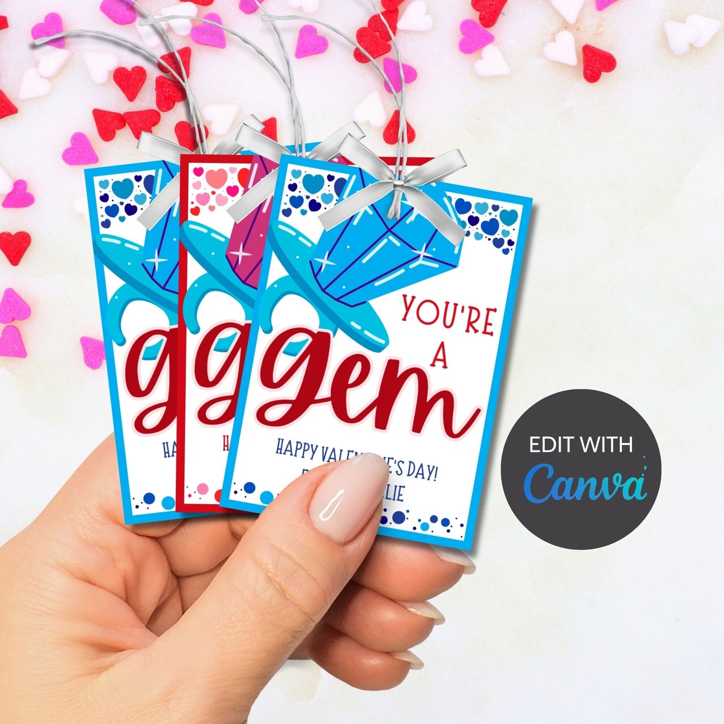 Ring Pop Gem Youre a Gem Valentines Printable Girl Boy | Kids Classmate Classroom Friend Valentine | Instant Download | Kids Valentines Card