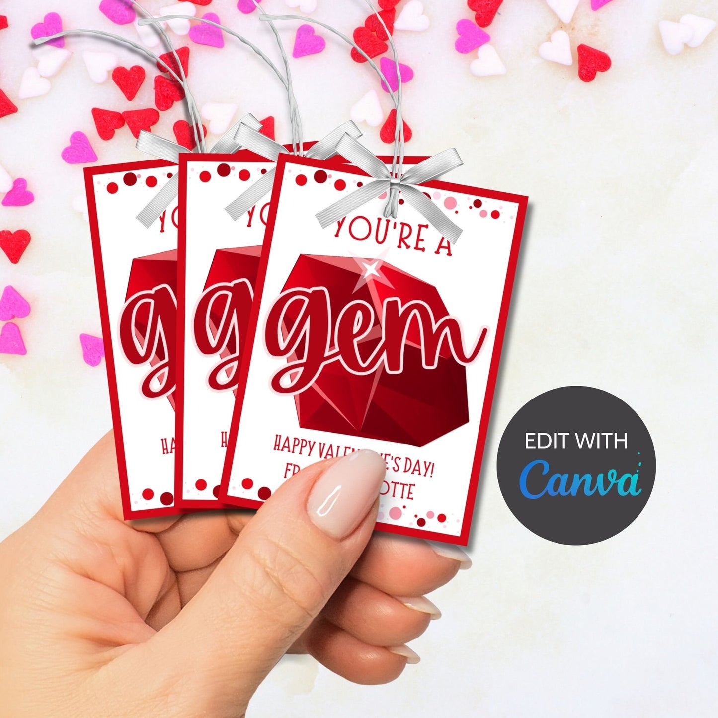 Ring Pop Gem Youre a Gem Valentines Printable Girl Boy | Kids Classmate Classroom Friend Valentine | Instant Download | Kids Valentines Card