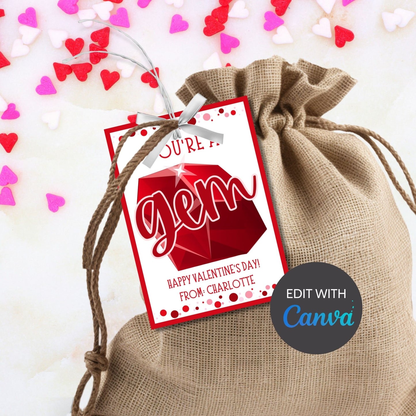 Ring Pop Gem Youre a Gem Valentines Printable Girl Boy | Kids Classmate Classroom Friend Valentine | Instant Download | Kids Valentines Card