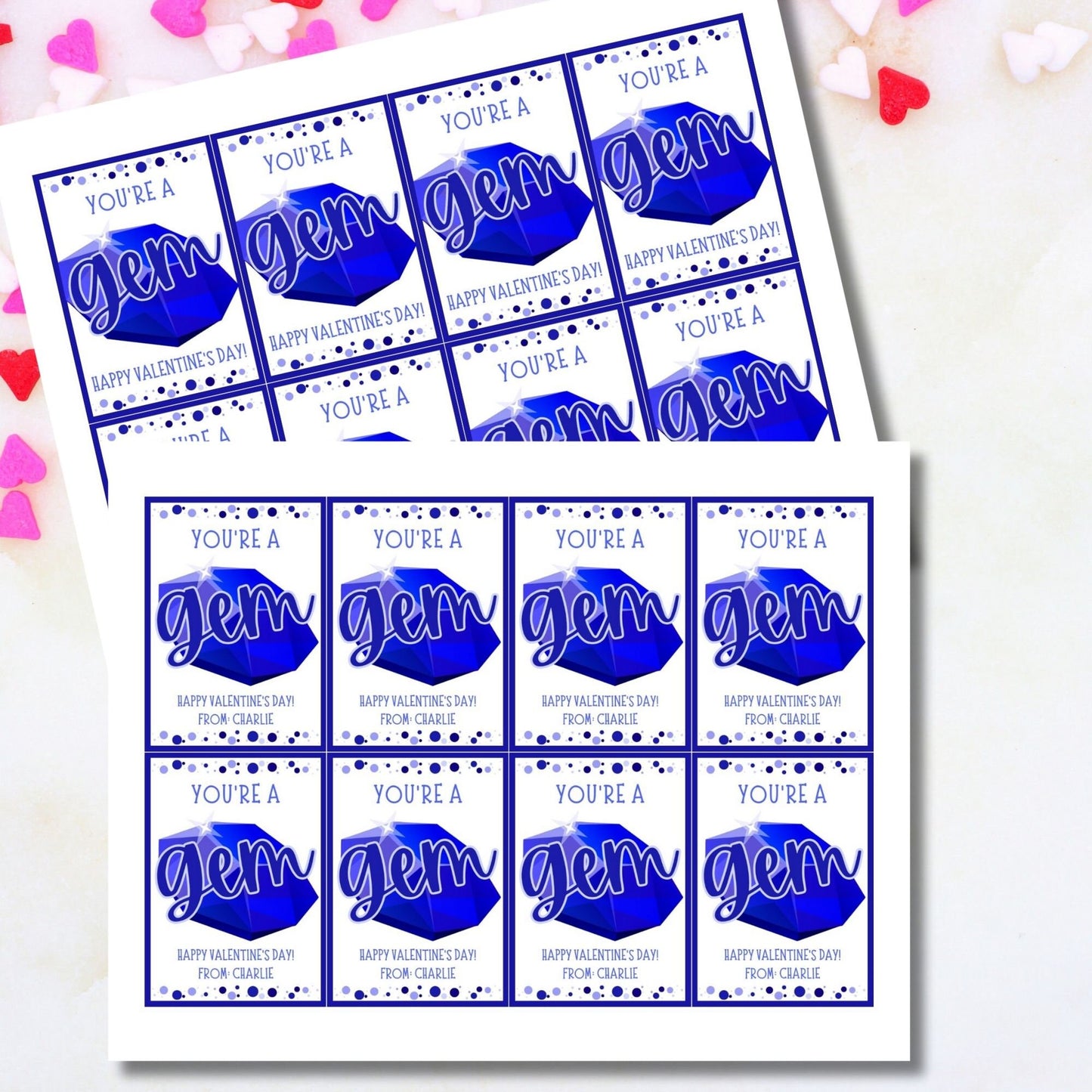 Ring Pop Gem Youre a Gem Valentines Printable Girl Boy | Kids Classmate Classroom Friend Valentine | Instant Download | Kids Valentines Card