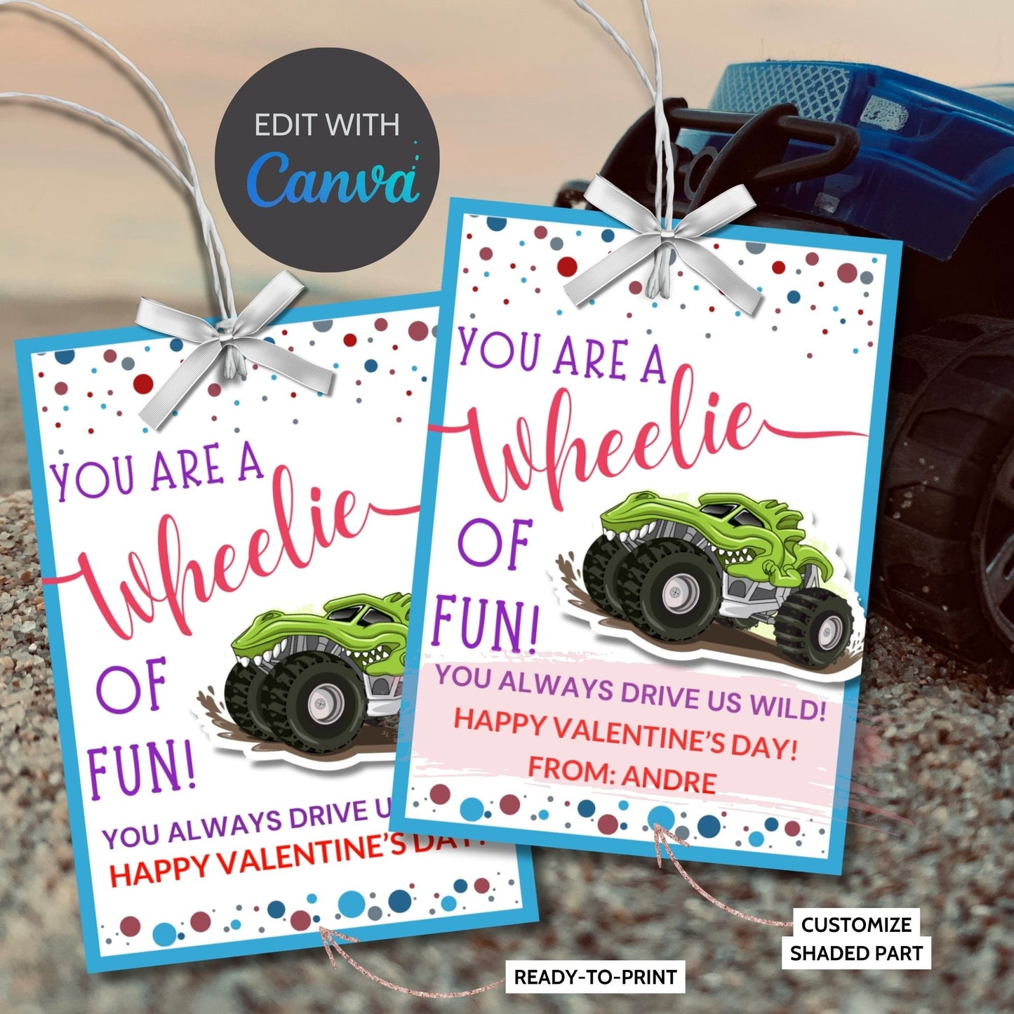 Boy Valentines | Car Valentines | Toddler Valentines | Gift Tag | Instant Download | Printable Valentine Tags | Hot Wheel Valentine