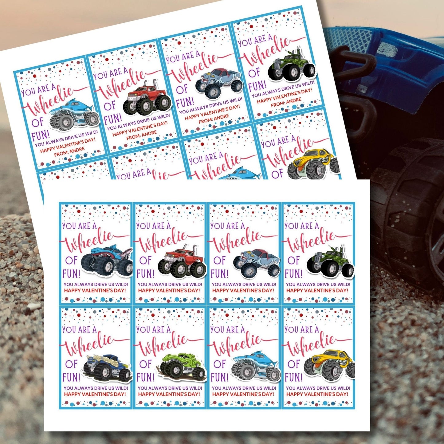 Boy Valentines | Car Valentines | Toddler Valentines | Gift Tag | Instant Download | Printable Valentine Tags | Hot Wheel Valentine