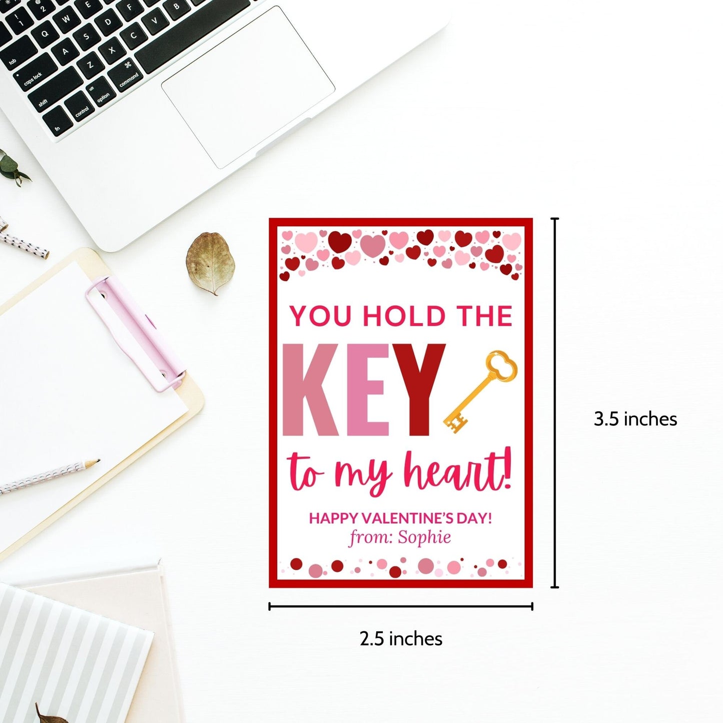 Printable Personalized Keychain | Valentine Accessories | Backpack Tag | Valentine Keychain | Couples Gift | Valentines Day | Bag Tag
