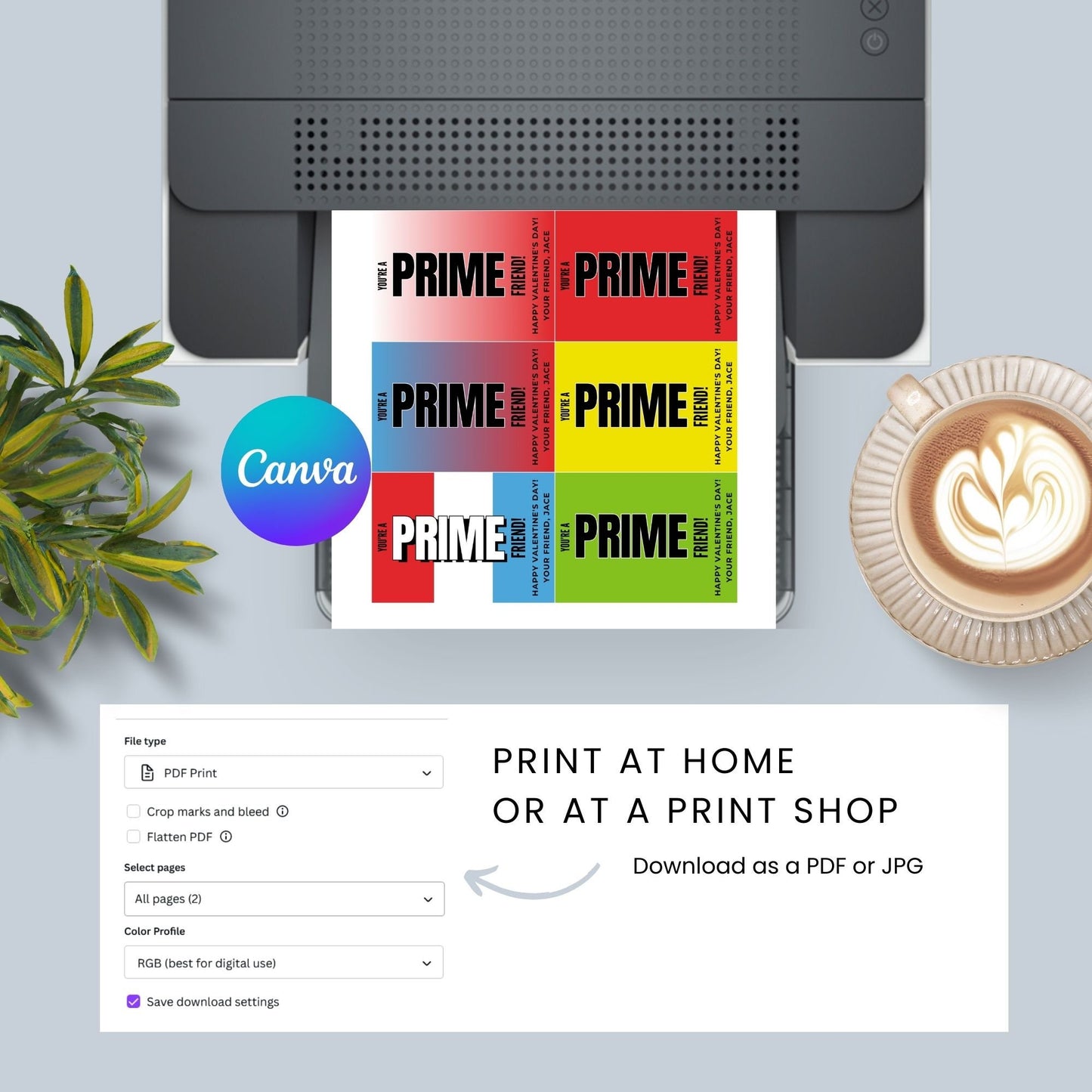 Editable Prime Friend Valentines Day Printable Gift Tags | Sports Drink Valentine Energy Drink Packet Hydration Powder Class Boy Bro Bruh