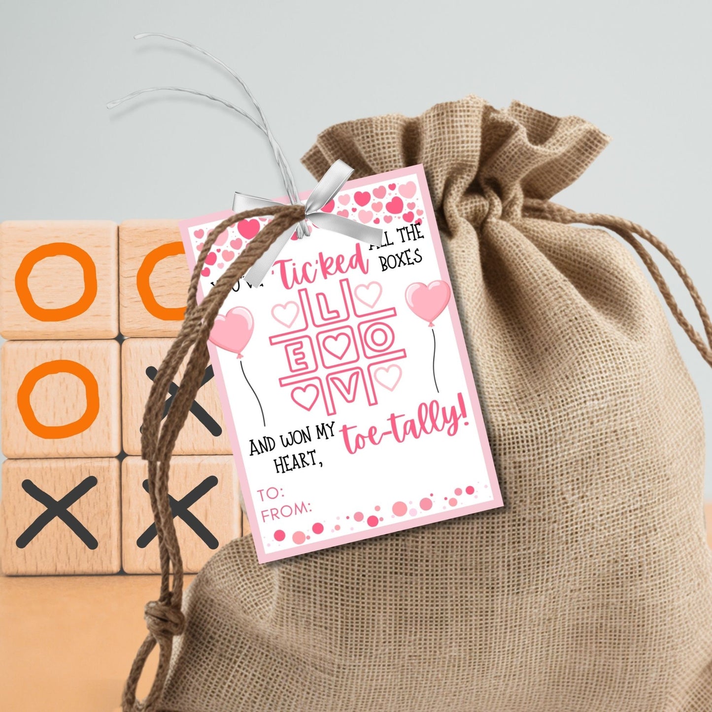 Tic Tac Toe Valentine Gift Tag | Tic Tac Toe Valentines Day | Tic Tac Toe Printable Tag | School Valentines | Tic Tac Toe Valentine