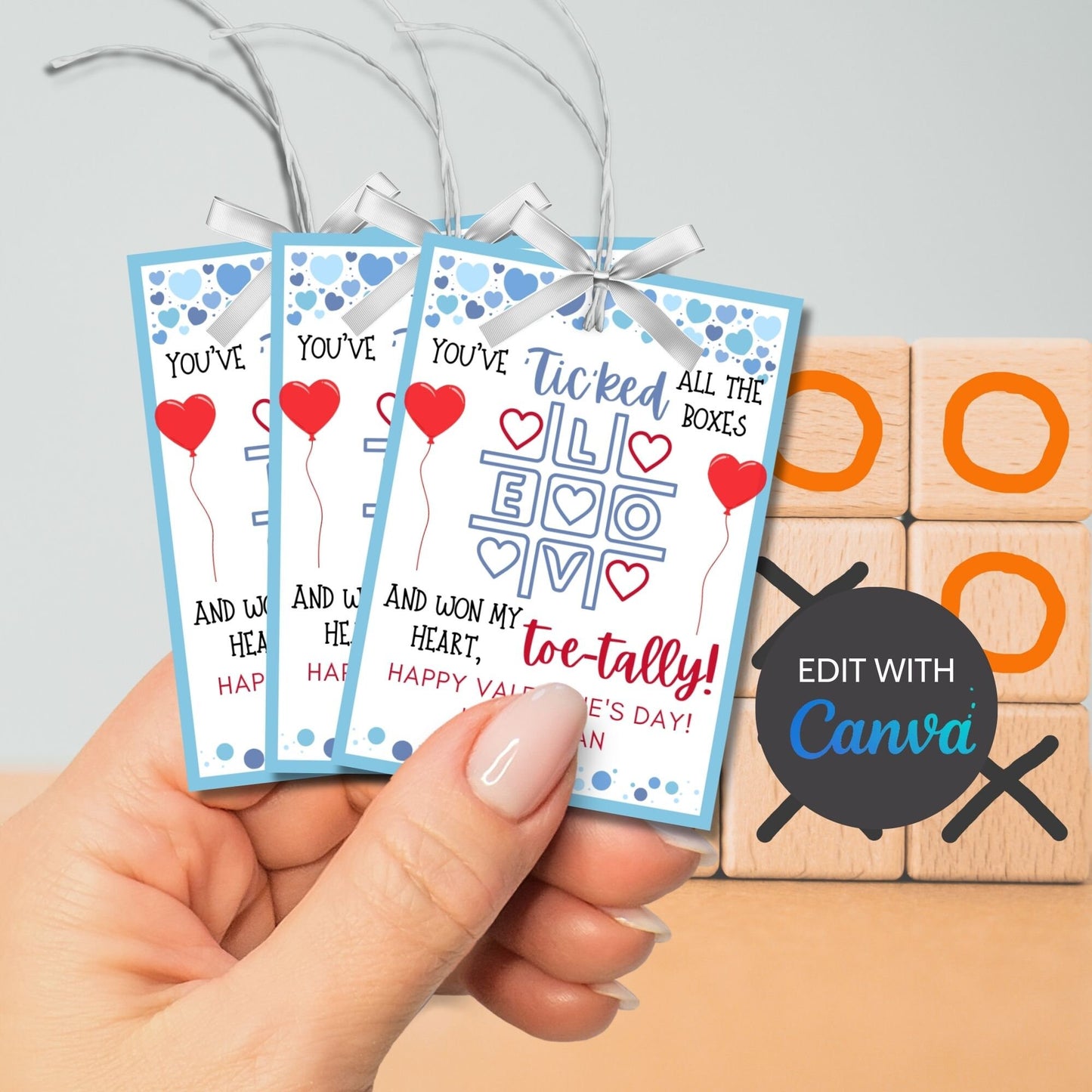 Tic Tac Toe Boy Valentine Gift Tag | Tic Tac Toe Boy Valentines Day | Tic Tac Toe Printable Tag | School Valentines | Tic Tac Toe Valentine