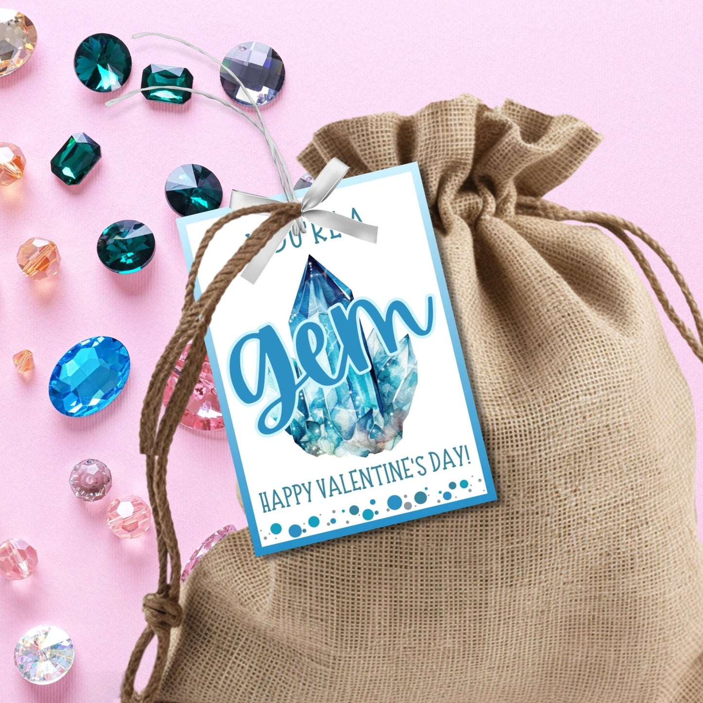 Gem Jewel Youre a Gem Valentines Printable Girl Boy | Friend Coworker Classmate Valentine | Instant Download | Kids Valentines Cards