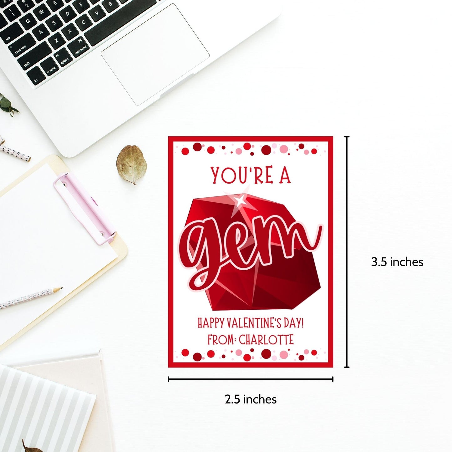 Ring Pop Gem Youre a Gem Valentines Printable Girl Boy | Kids Classmate Classroom Friend Valentine | Instant Download | Kids Valentines Card