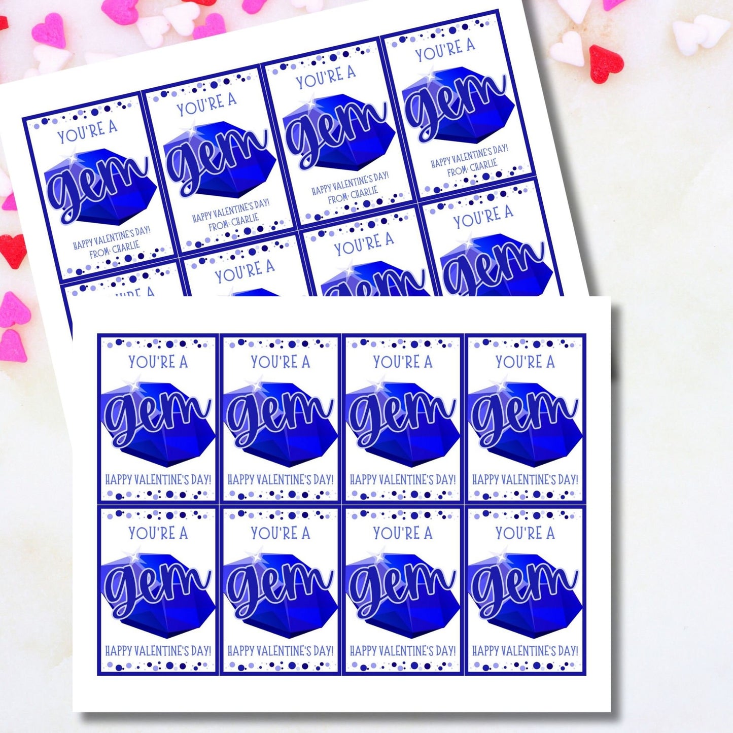 Ring Pop Gem Youre a Gem Valentines Printable Girl Boy | Kids Classmate Classroom Friend Valentine | Instant Download | Kids Valentines Card