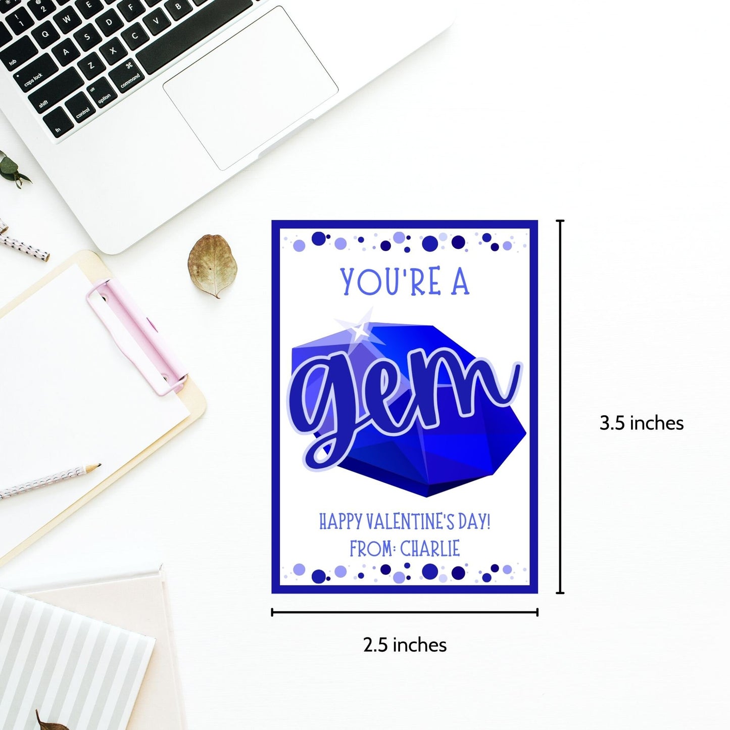 Ring Pop Gem Youre a Gem Valentines Printable Girl Boy | Kids Classmate Classroom Friend Valentine | Instant Download | Kids Valentines Card