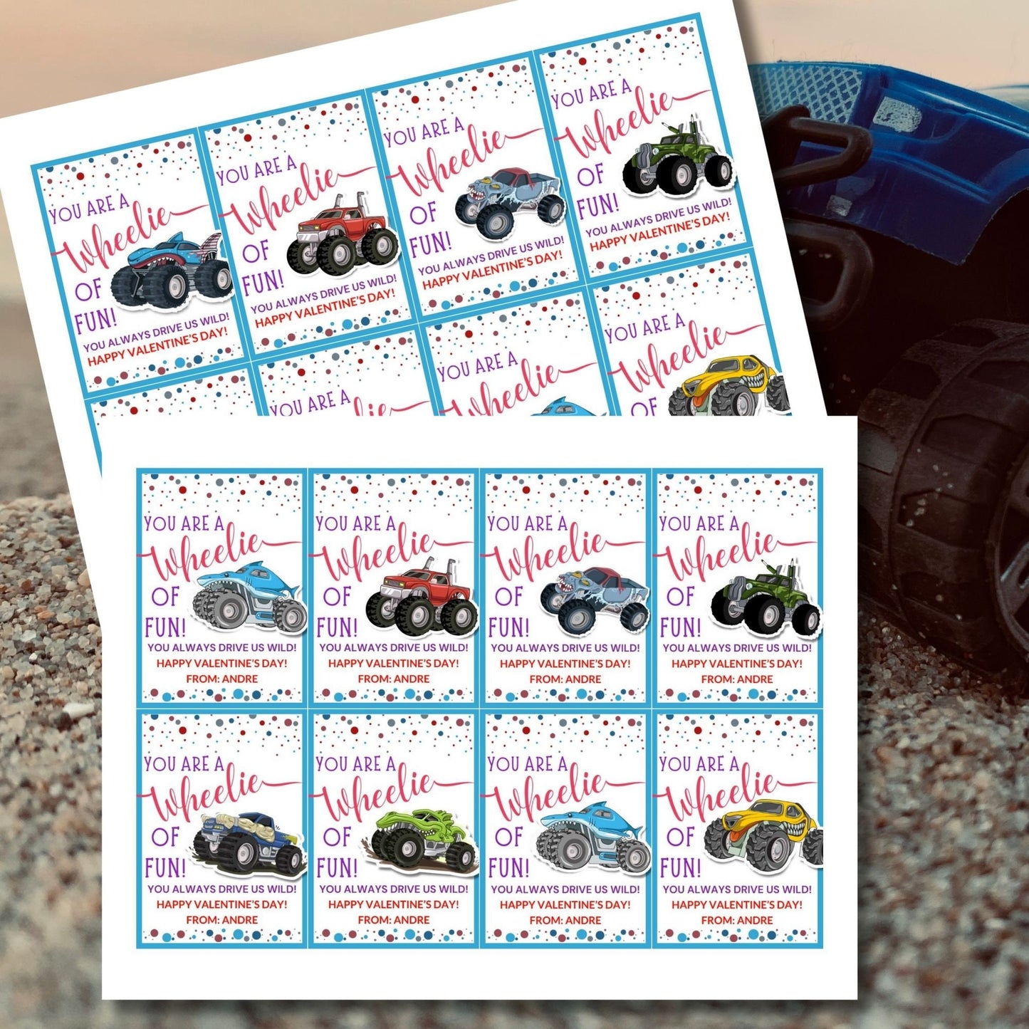 Boy Valentines | Car Valentines | Toddler Valentines | Gift Tag | Instant Download | Printable Valentine Tags | Hot Wheel Valentine