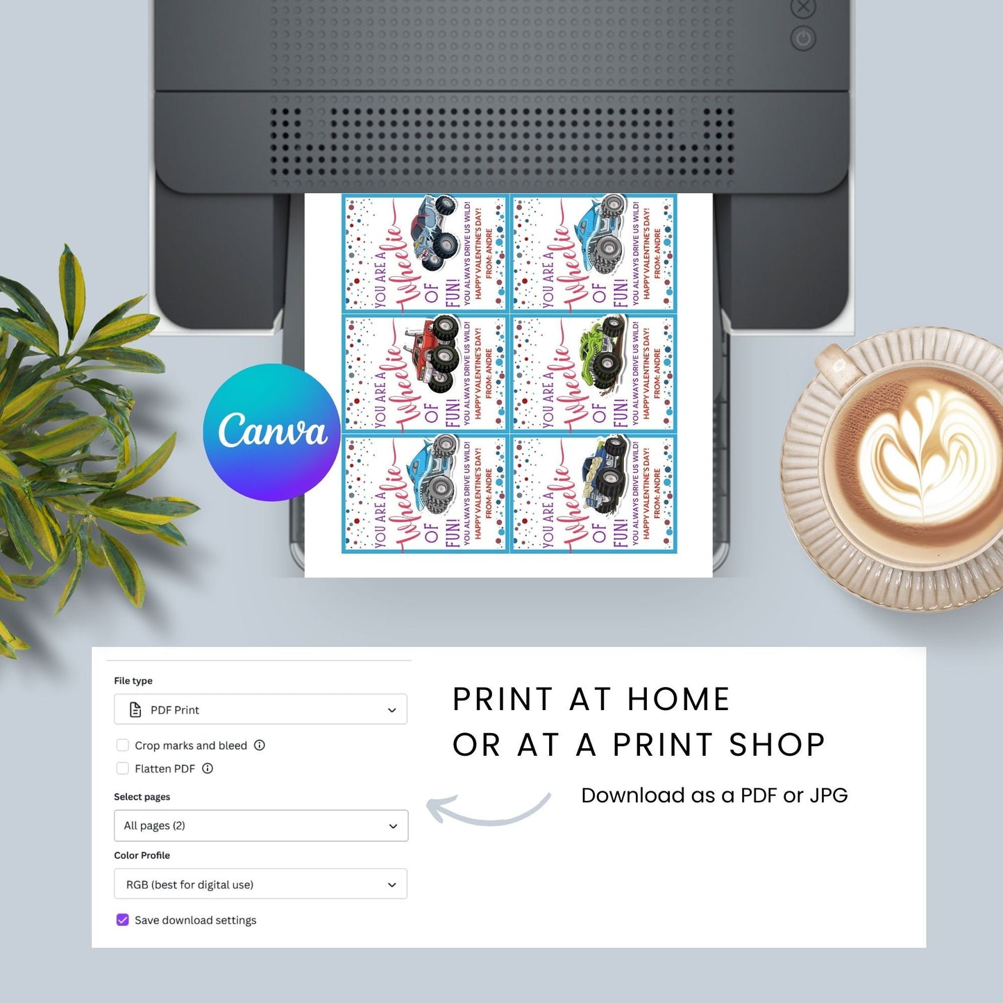Boy Valentines | Car Valentines | Toddler Valentines | Gift Tag | Instant Download | Printable Valentine Tags | Hot Wheel Valentine