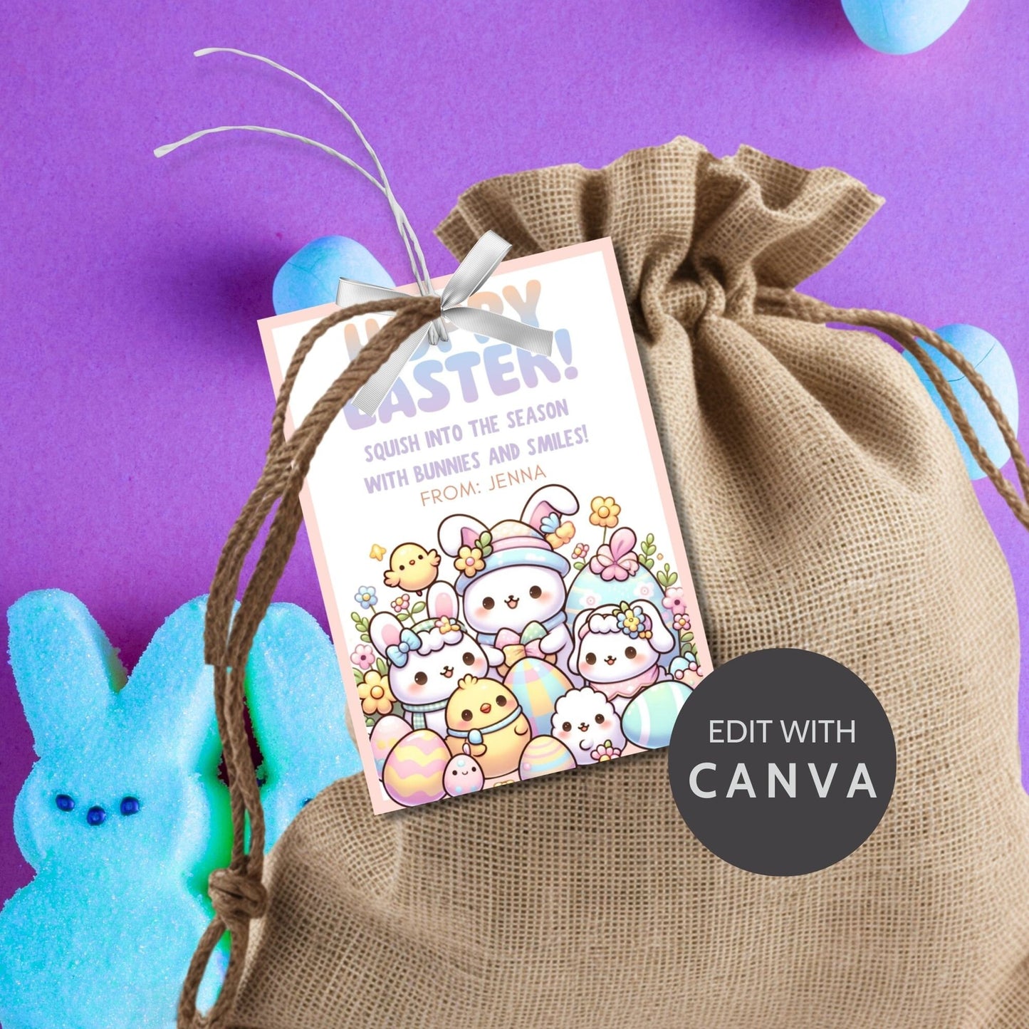 Easter Employee Appreciation Tags | Gift Tag | Editable Staff Survival Kit Tag | Such A Treat Working With You | Staff Appreciation