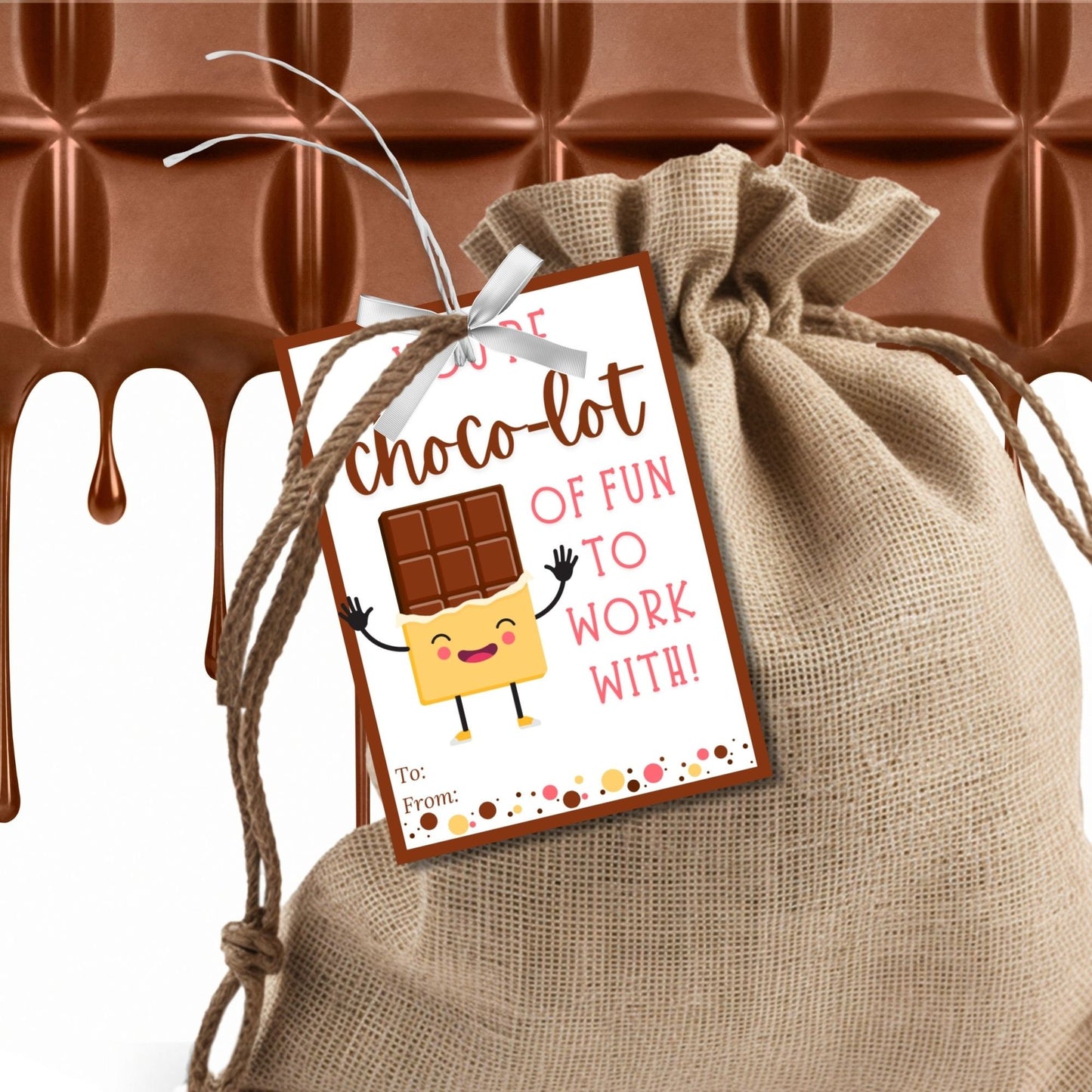 Chocolate Candy Bar Employee Appreciation Tag | Employee Teacher Bus Driver Friend Coworker Staff Office Lender Broker Realtor Thank You