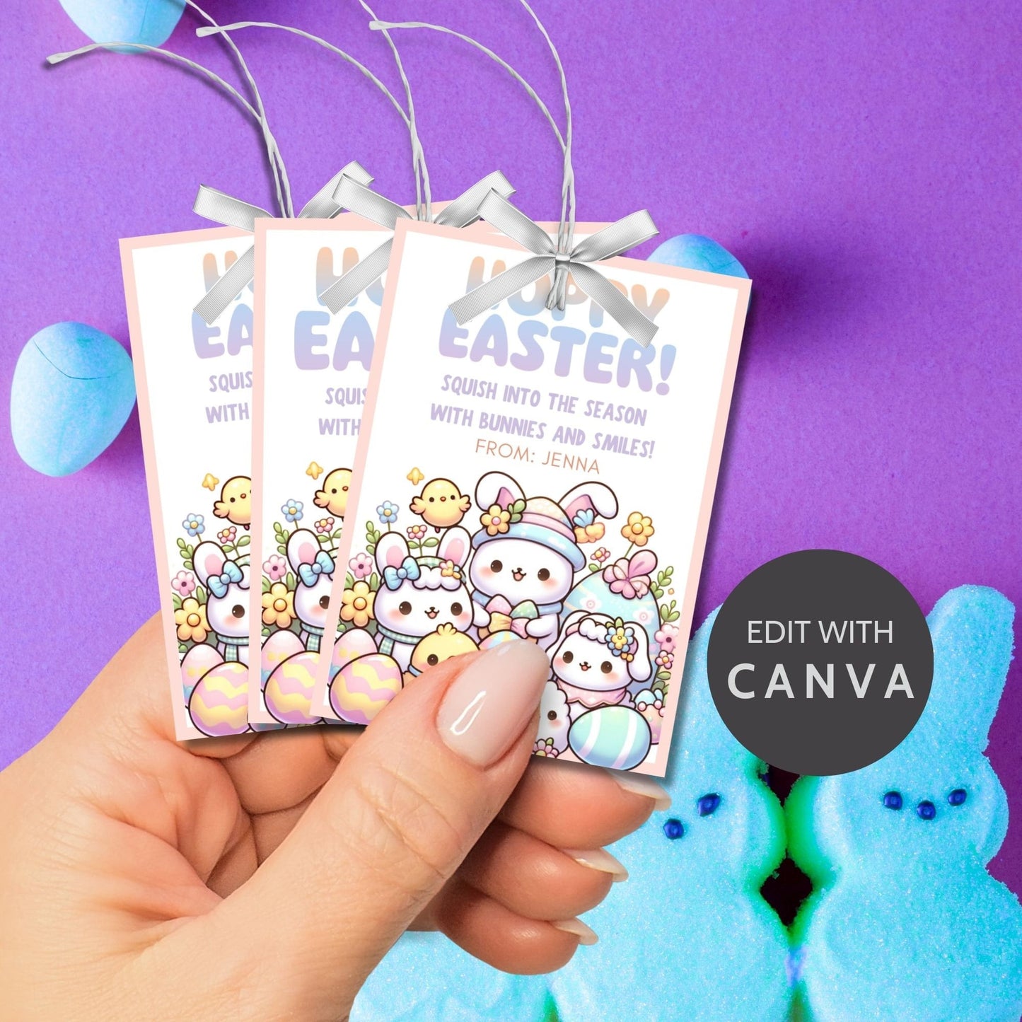 Easter Employee Appreciation Tags | Gift Tag | Editable Staff Survival Kit Tag | Such A Treat Working With You | Staff Appreciation