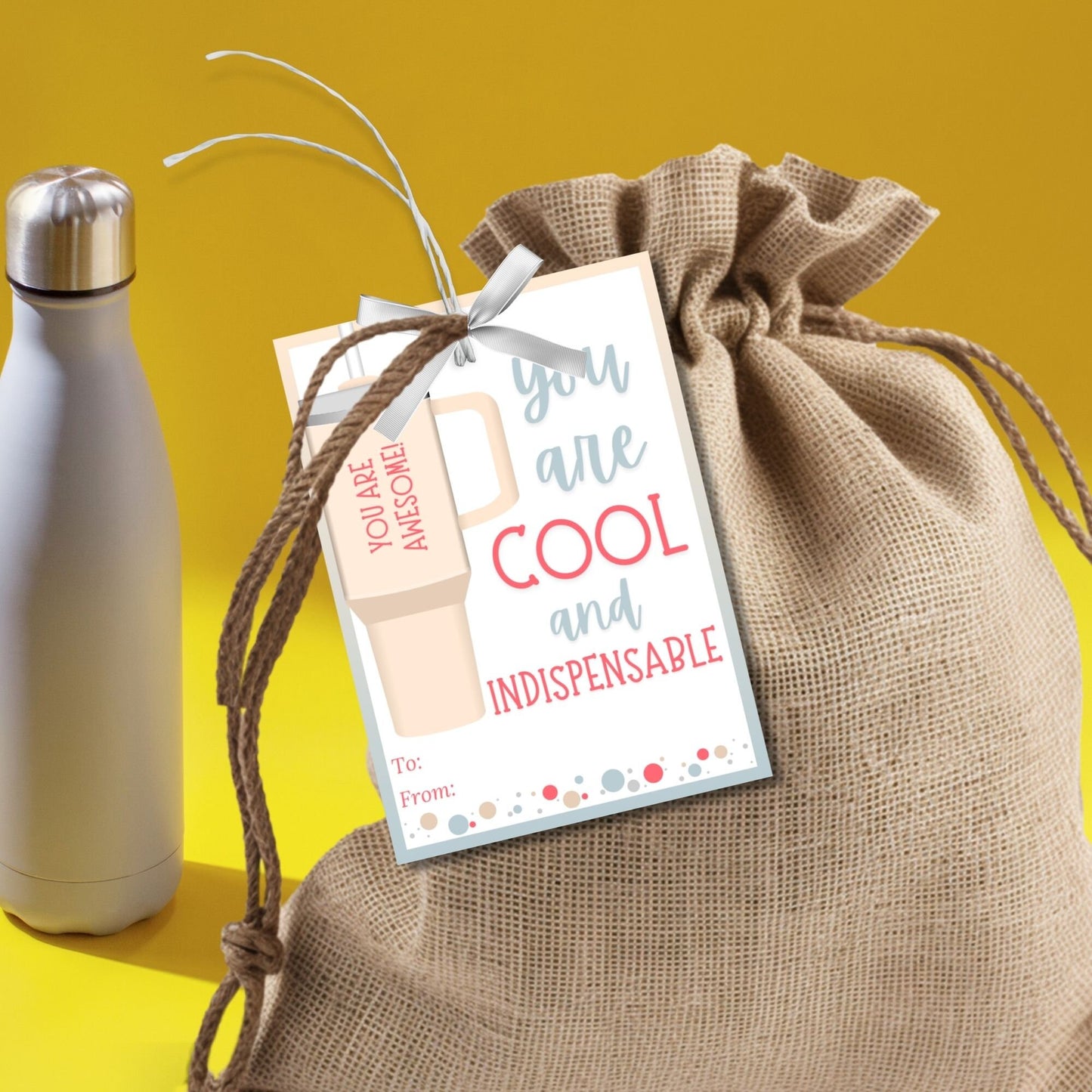 Custom Water Bottle Mug Insulated Employee Appreciation Gift | Teacher Bus Driver Friend Coworker Staff Office Team Lender Broker Realtor