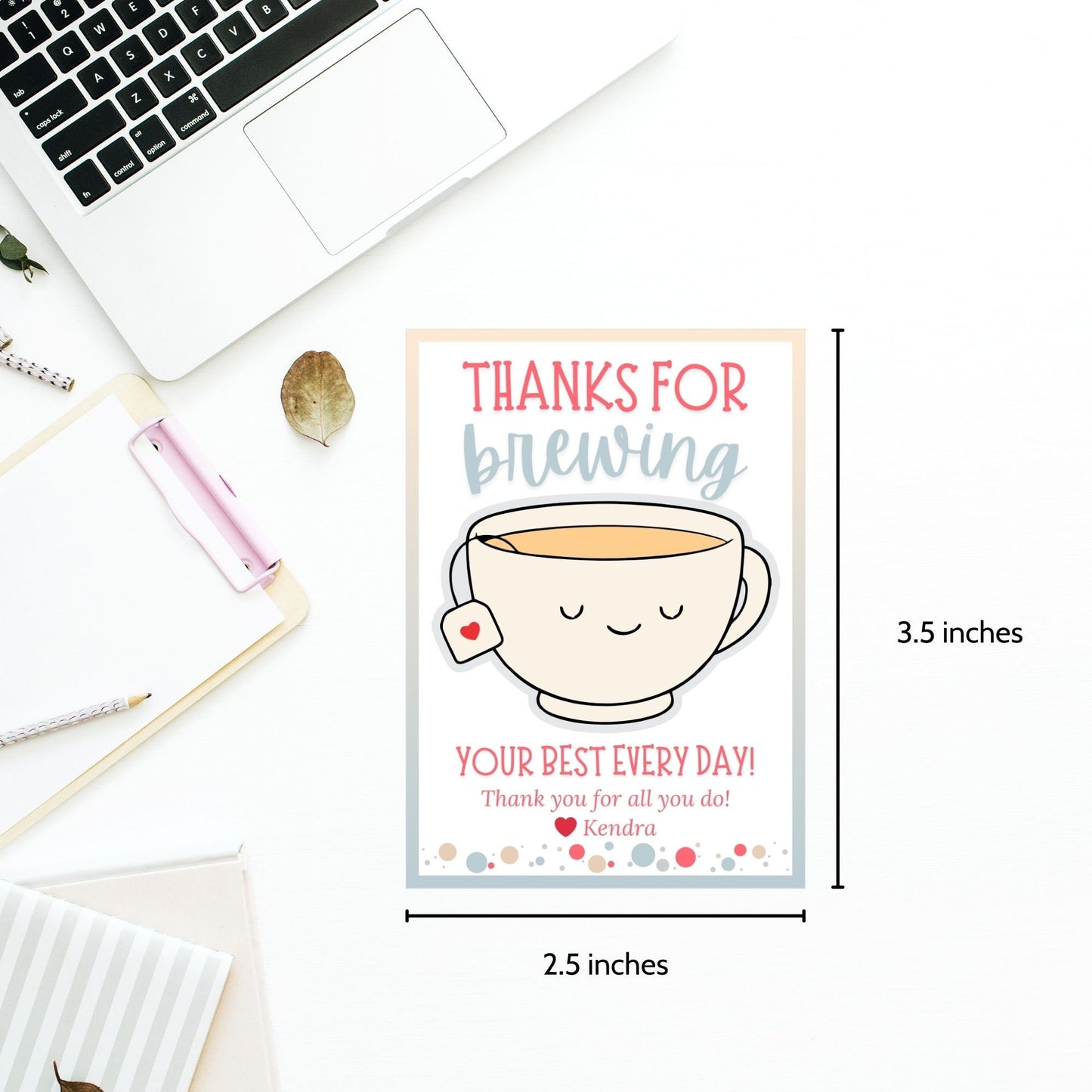 Tea Employee Appreciation Gift | Teacher Bus Driver Friend Coworker Staff Office Team Lender Broker Realtor Thank You Recognition